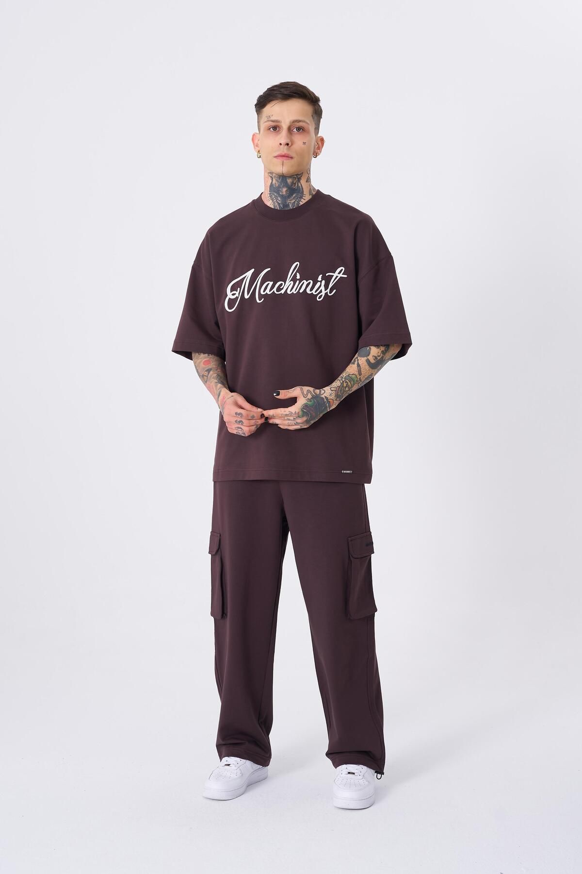 Machinist-Men's Eagle Printed Brown Mahinist T-Shirt 3