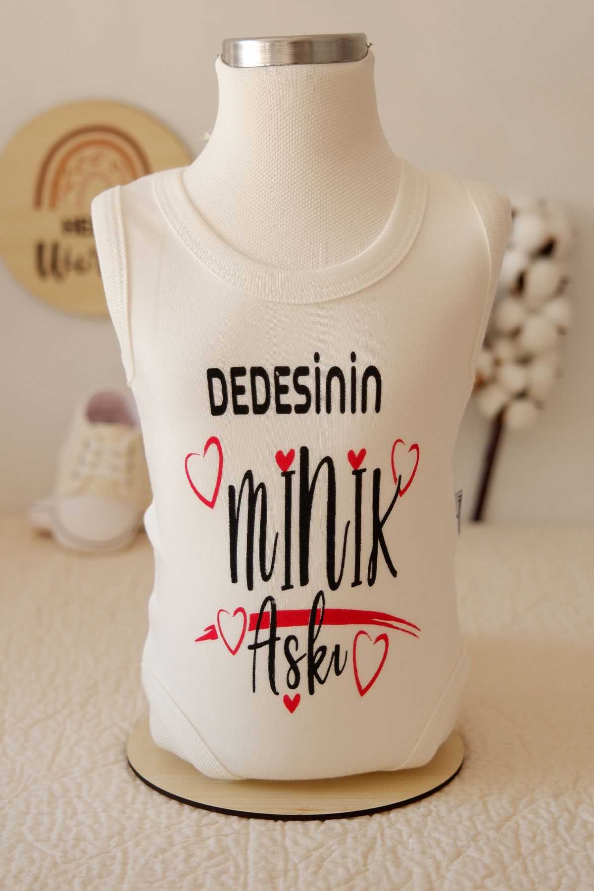 LilJoy Baskılı Bebek Body Zıbın Dedesinin Minik Aşkı %100 Pamuk