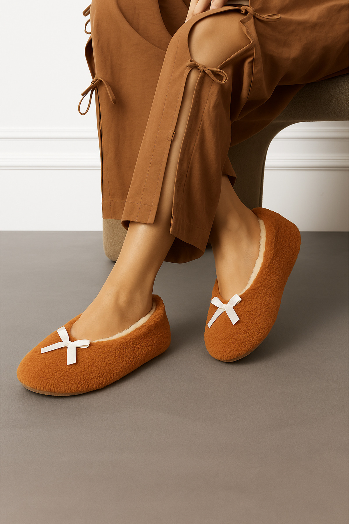 fluffy Kadın Patik Terlik Katlanabilir Çantada Taşınabilir Ev Babeti Kaymaz Ses Yapmaz Taban