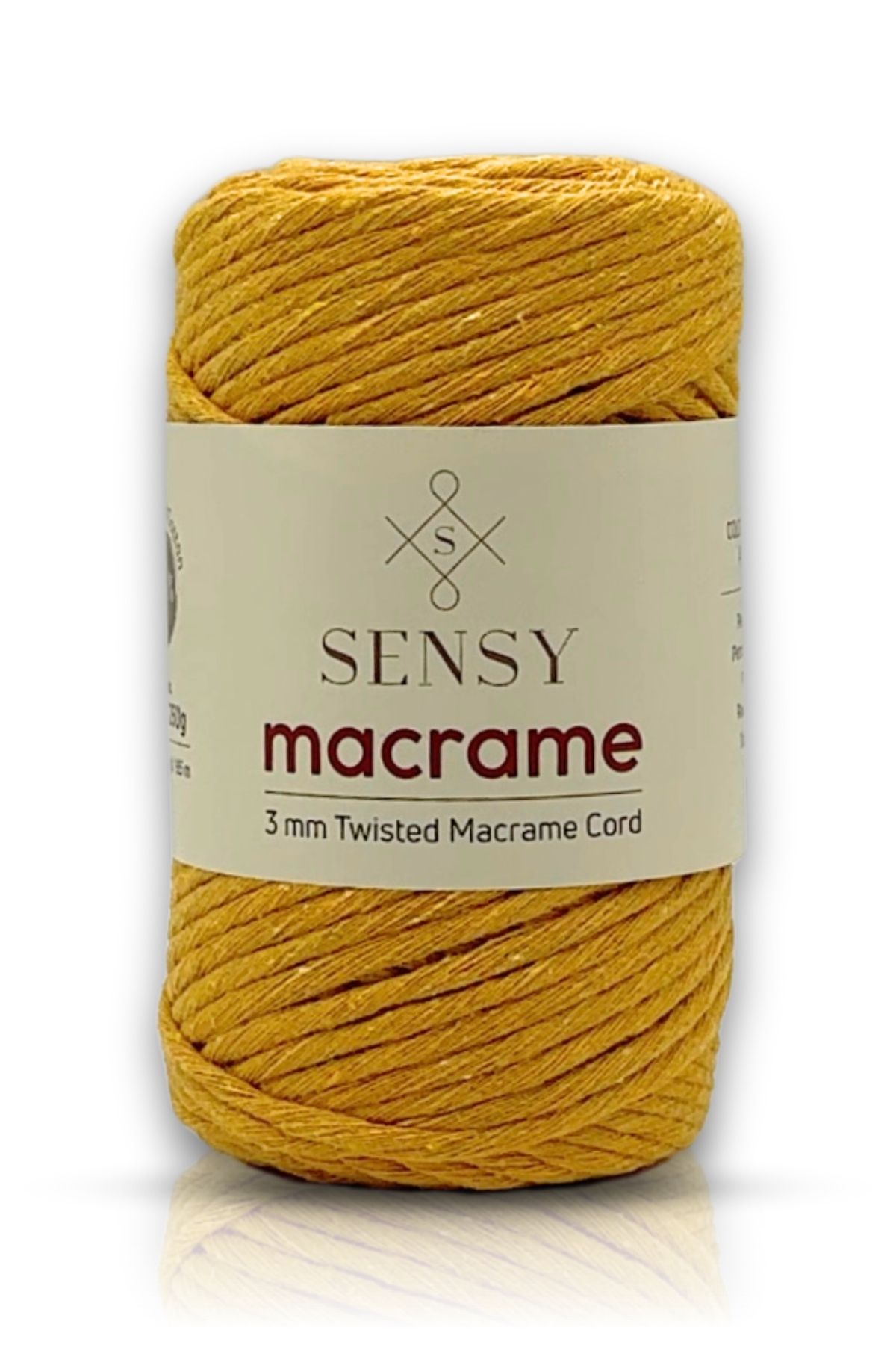 SENSY-Premium Taranan Macrame Single Twist Makrame Hobby Floss Mustard 1