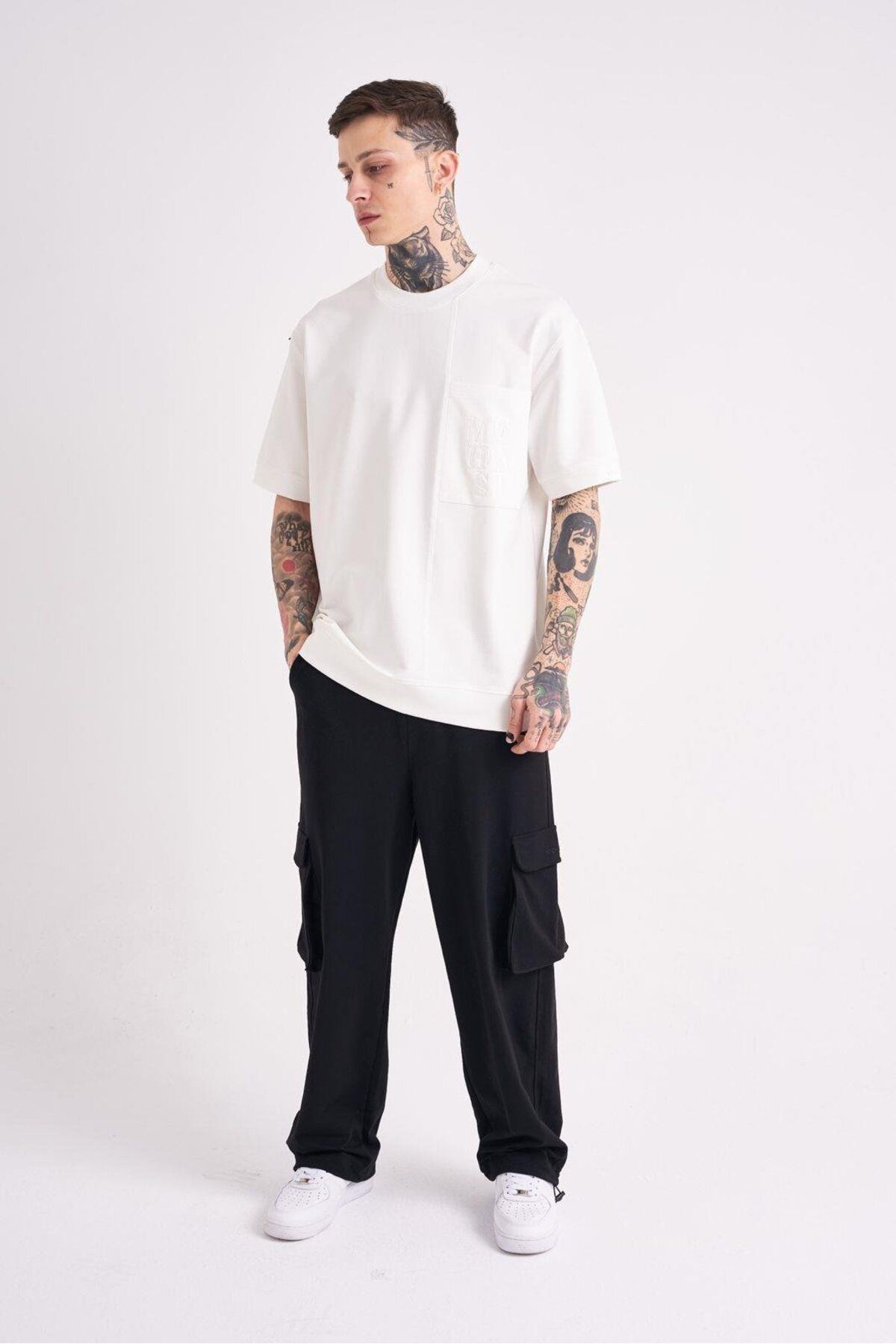 Machinist-Ανδρικό μπλουζάκι Mchnst Design Basic Oversize Ecru 3