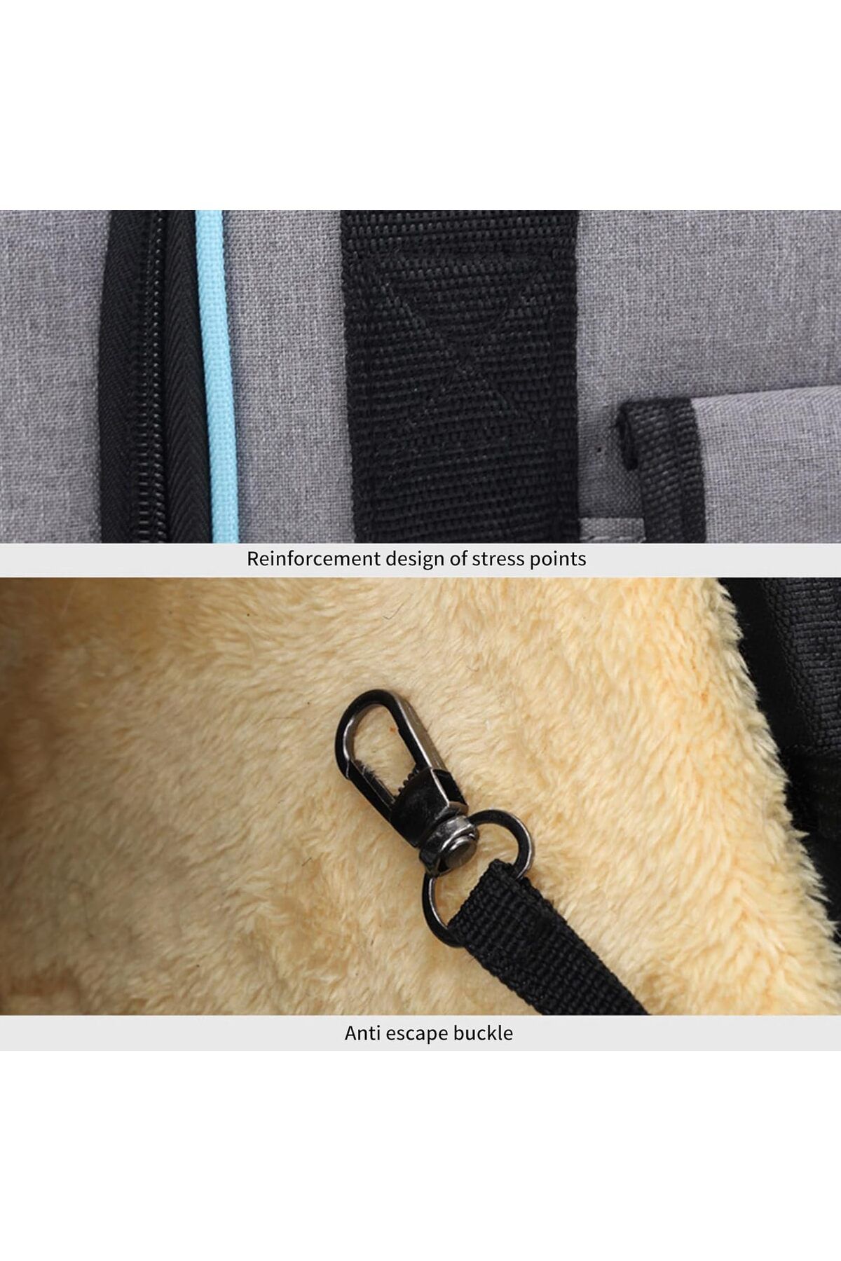 Manolex-Foldable and Expandable Cat and Dog Carrier Bag with 4 Side Extensions 4