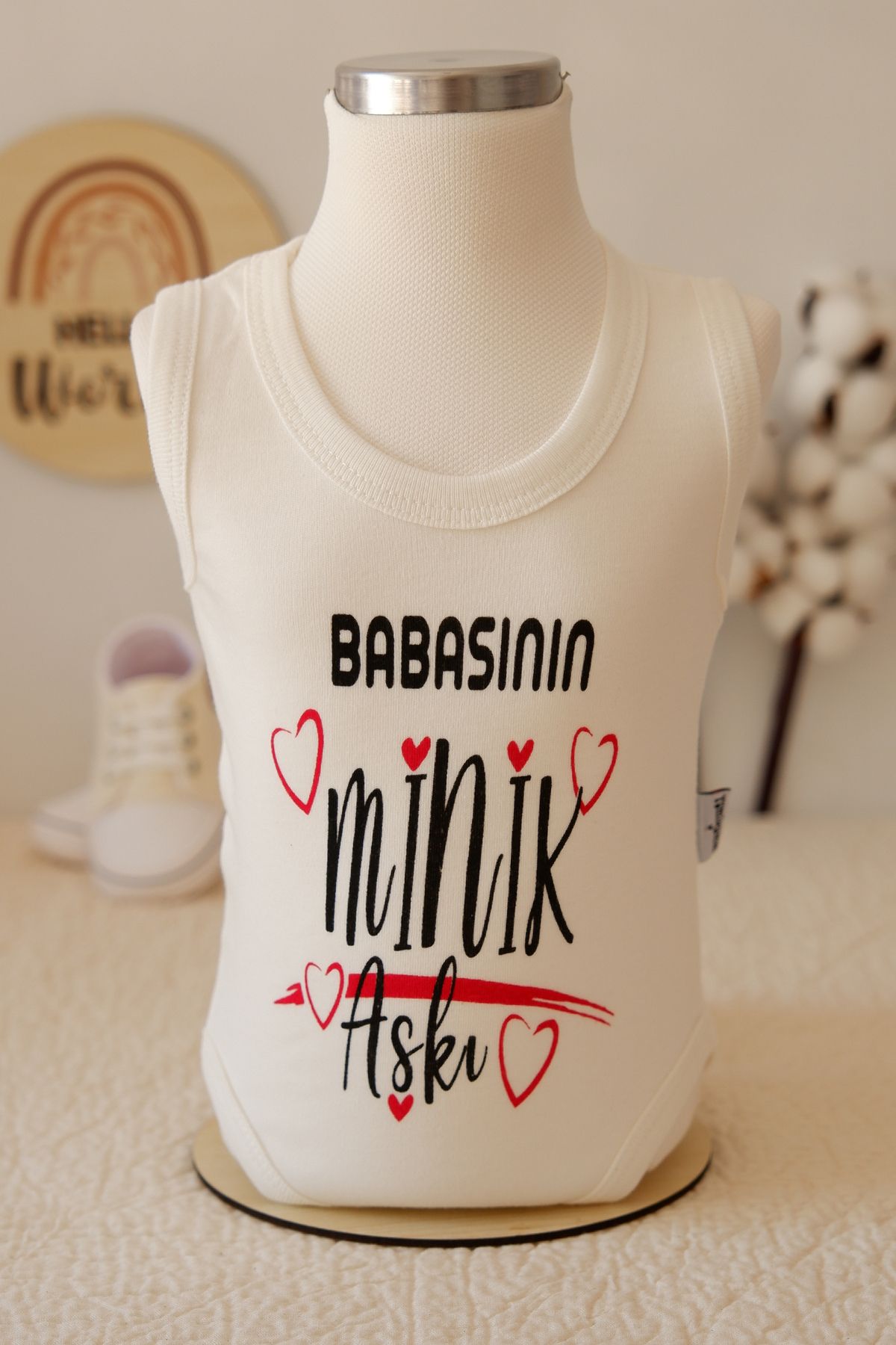 LilJoy %100 Pamuk Babasının Minik Aşkı Baskılı Bebek Zıbın