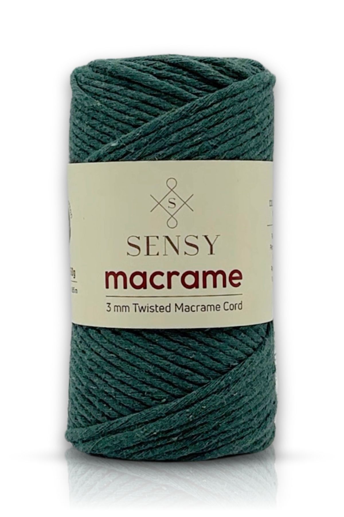 SENSY-Premium Combed Macrame Macrame Hobby Rope Green 1