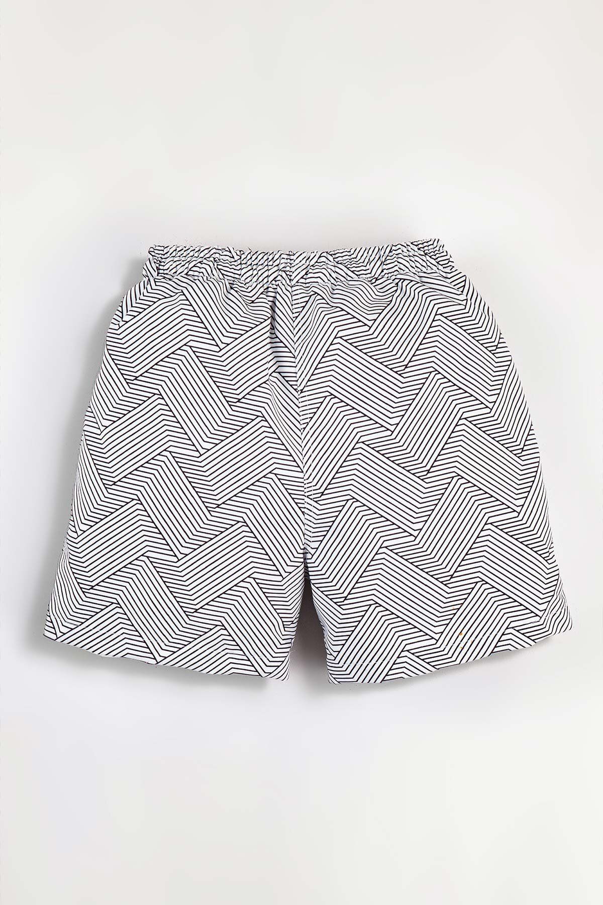 Gold Class Kidswear-Ανδρικό μαγιό White Stripe Water Repellent 2
