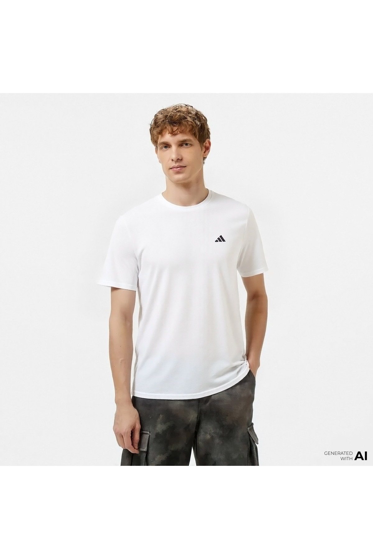 آدیداس تی‌شرت ورزشی سفید مردانه Essentials Feelready