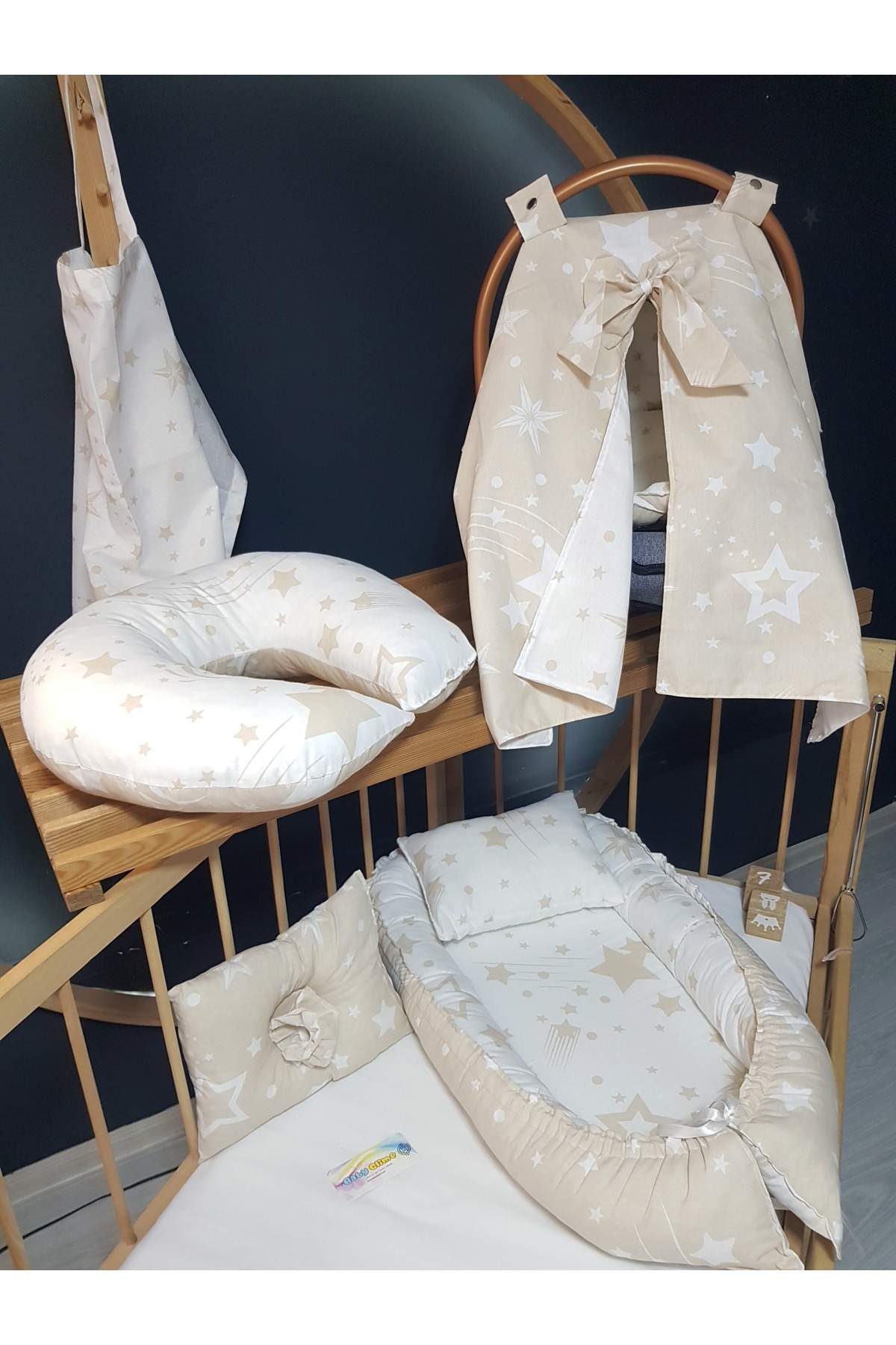 Baby Clime 7 Parça Bebek Seti – Babynest Anne Yanı Yatak, Puset Takımı, Emzirme Yastığı ve Minderi fotoğrafı 4 (önizleme)