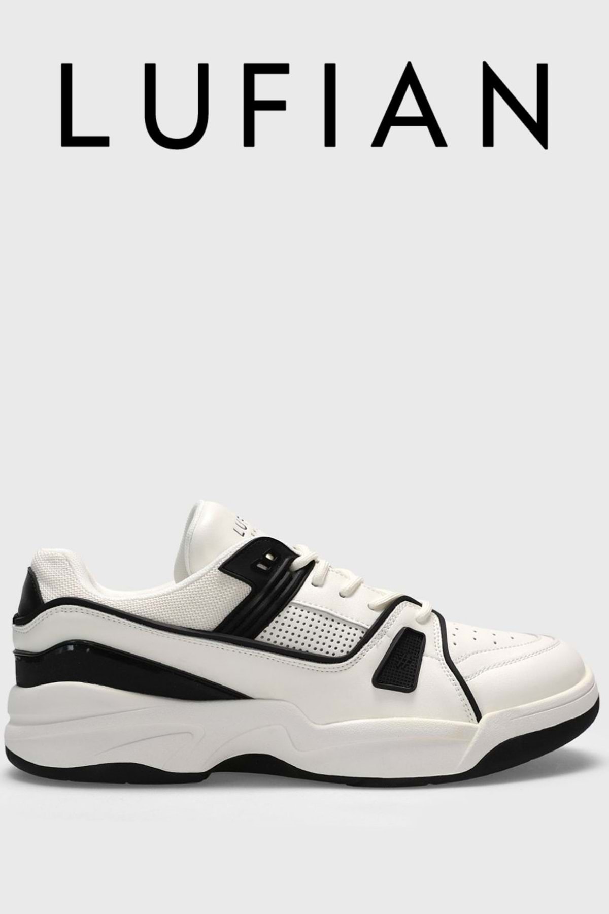 111230266 کفش چرمی مردانه رندی کتانی سفید Lufian