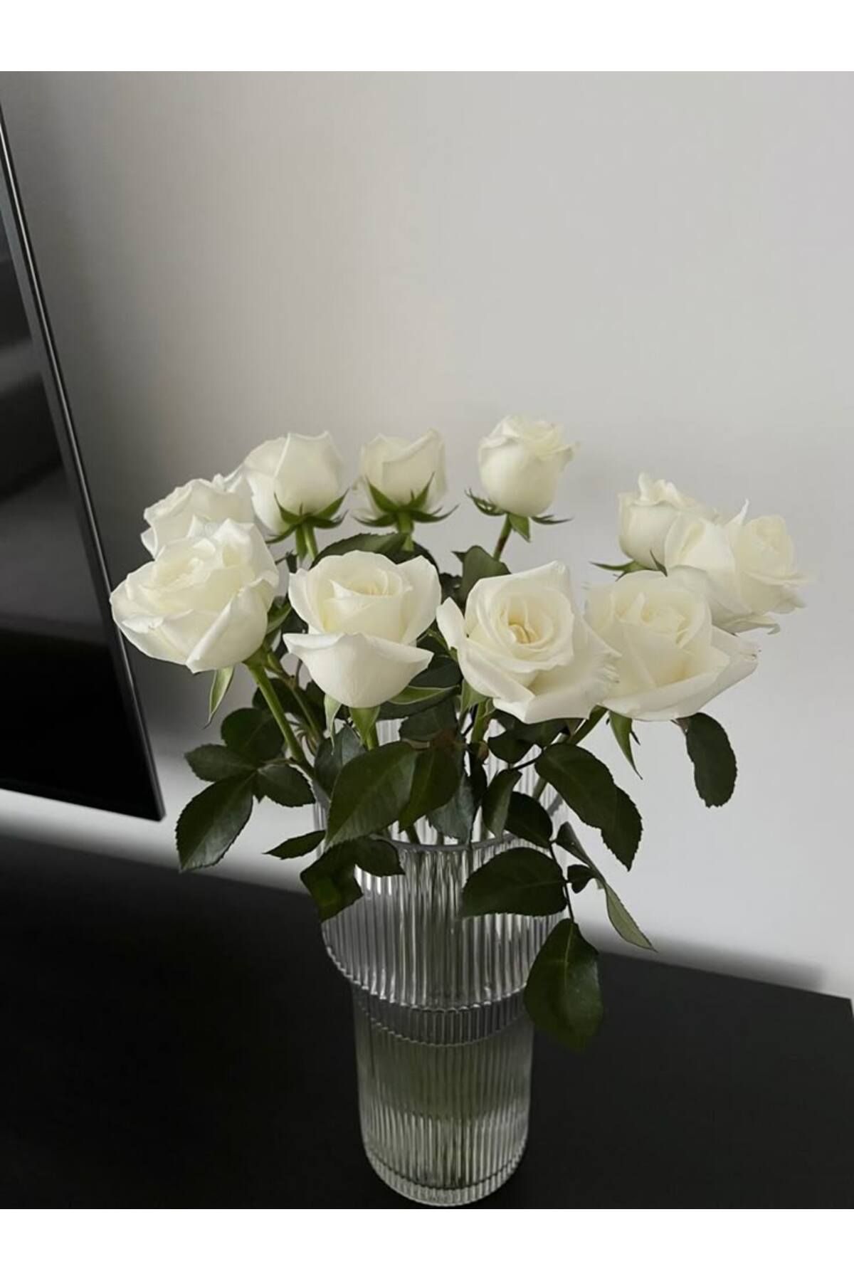 Event By Architect Beyaz Gül Demeti 18 adet 35 cm