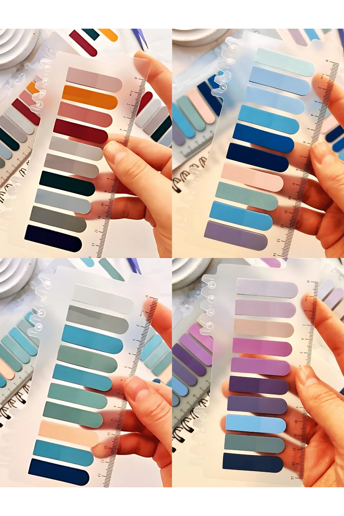 ÖZ OFİS-Pastel Tones 800 Sheets Transparent Ruled Postit Note Paper Set 4 Pieces Set-2 1