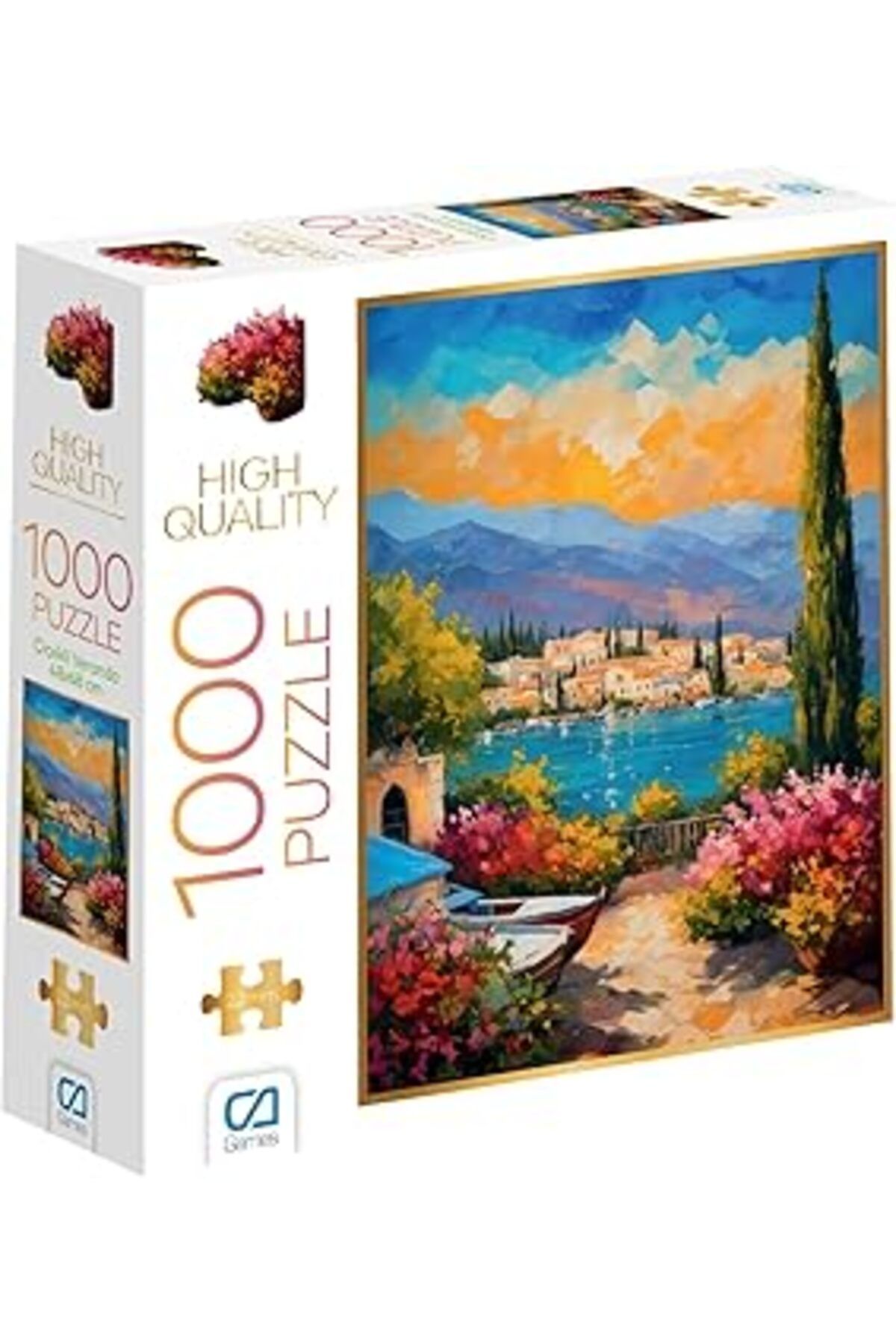 Pazarcan Ca Games Çiçekli Veranda 1000 Parça 2,2Mm Kalınlık 48X68Cm Profesyonel Hobi Puzzle Yapboz Serisi