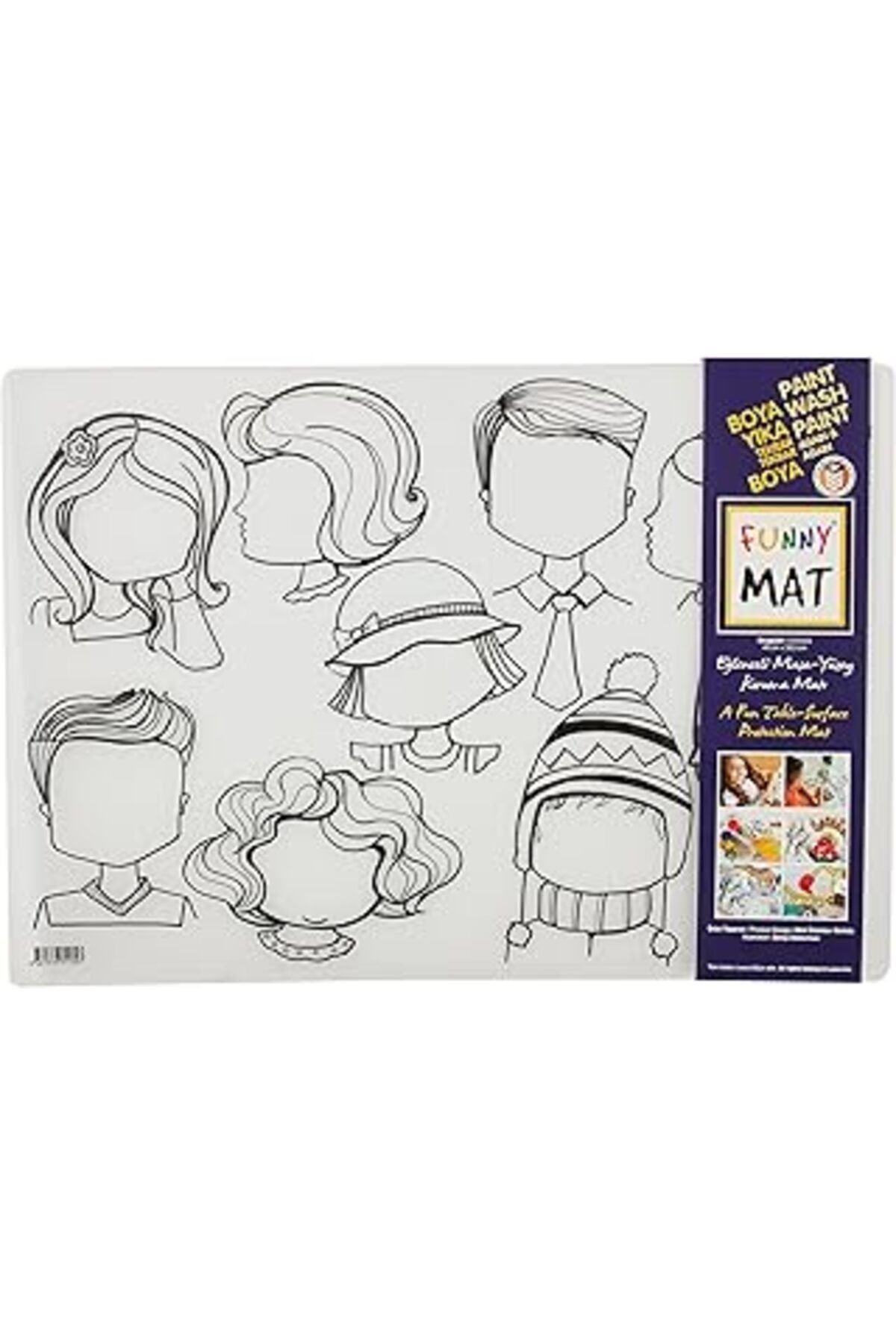 Pazarcan Funny Mat 4 Lü Set 3 (Prenses, Balerin, Unicorn, Duygular)