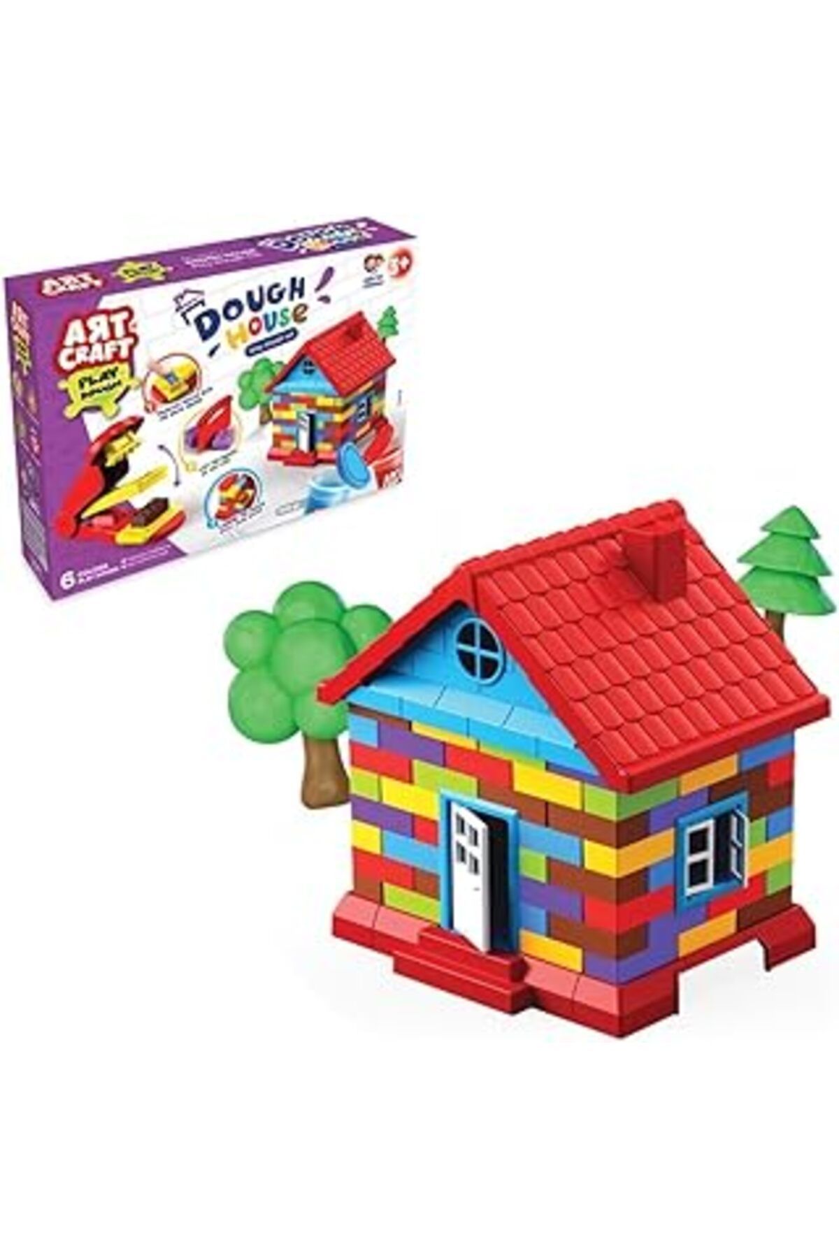Qedii Art Craft 3676 Hamur Ev Set 600 Gr, Çok Renkli