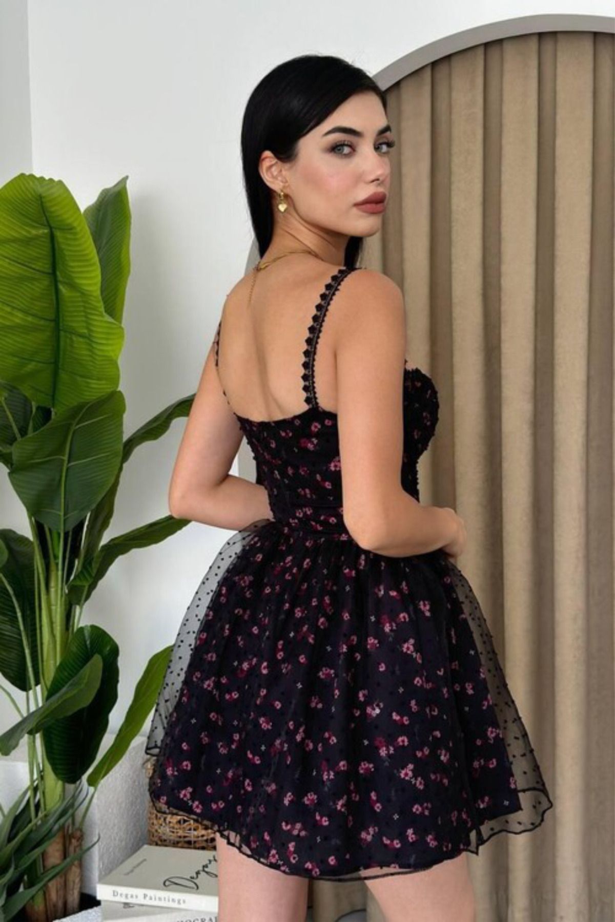 lika boutique Vranye Tül Detay Mini Elbise
