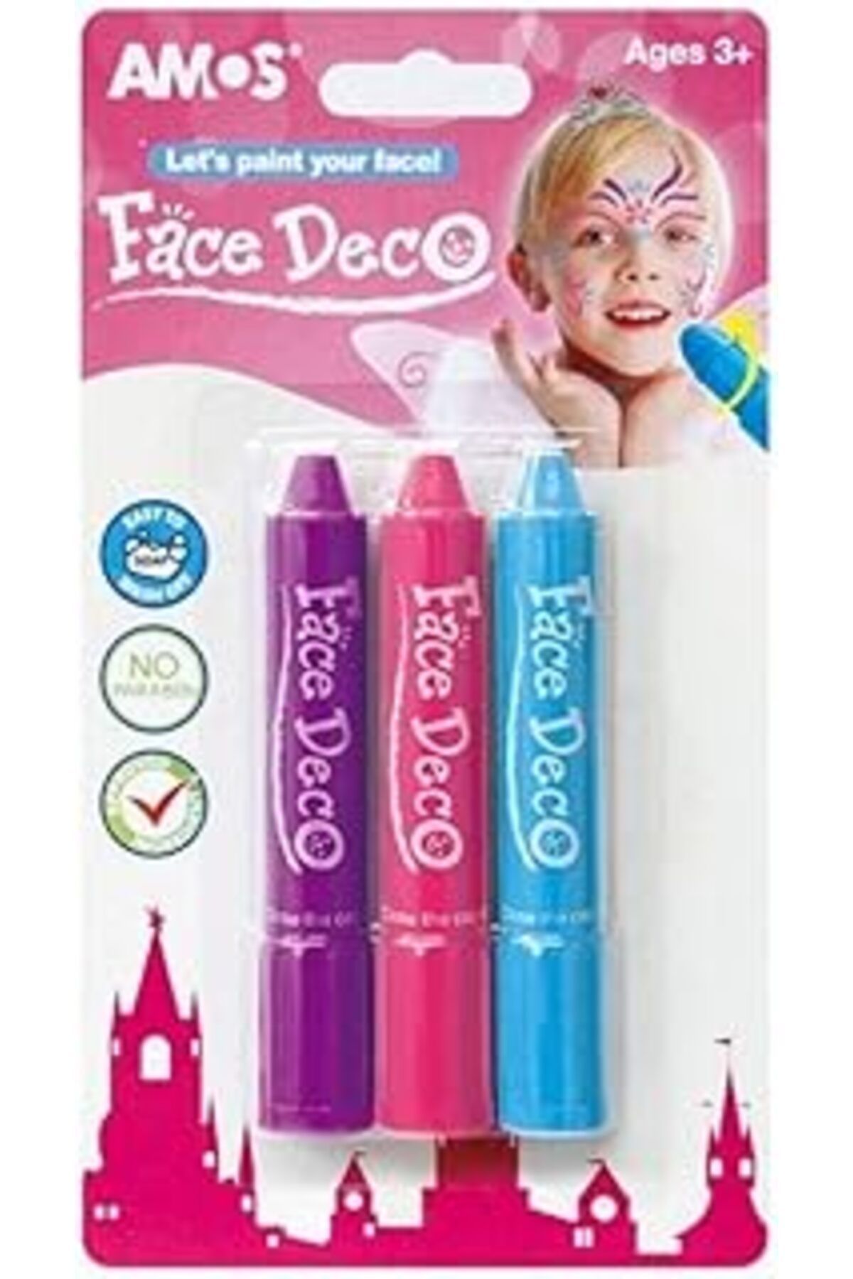 Qedii Amos Face Deco Yüz Boyası - 3 Renk