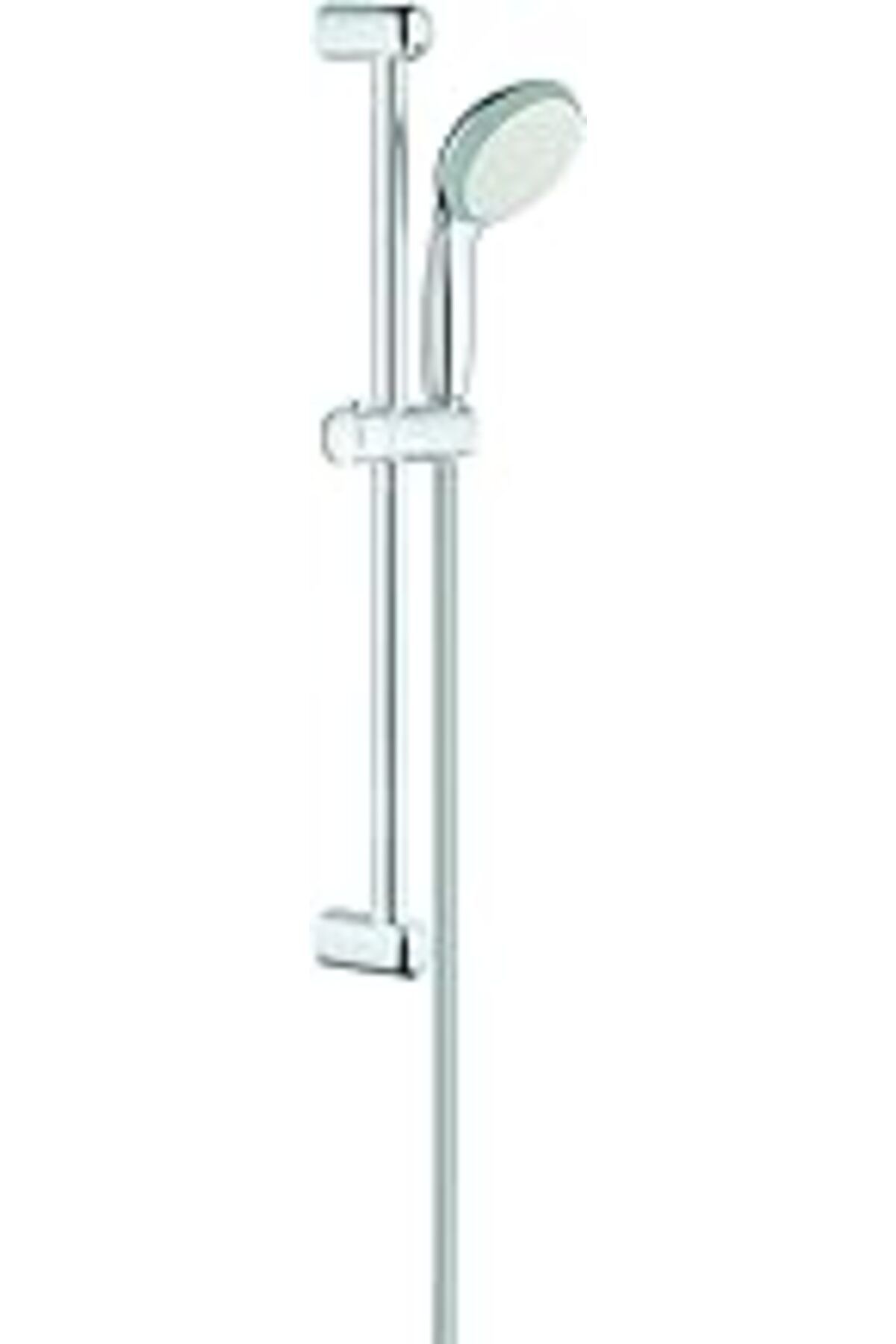 Pazarcan Vitalio Go 100 Sürgülü Duş Seti, 100Mm Yuvarlak 1 Akışlı Yağmur El Duşu, 620Mm Sürgülü Ray, 1750Mm