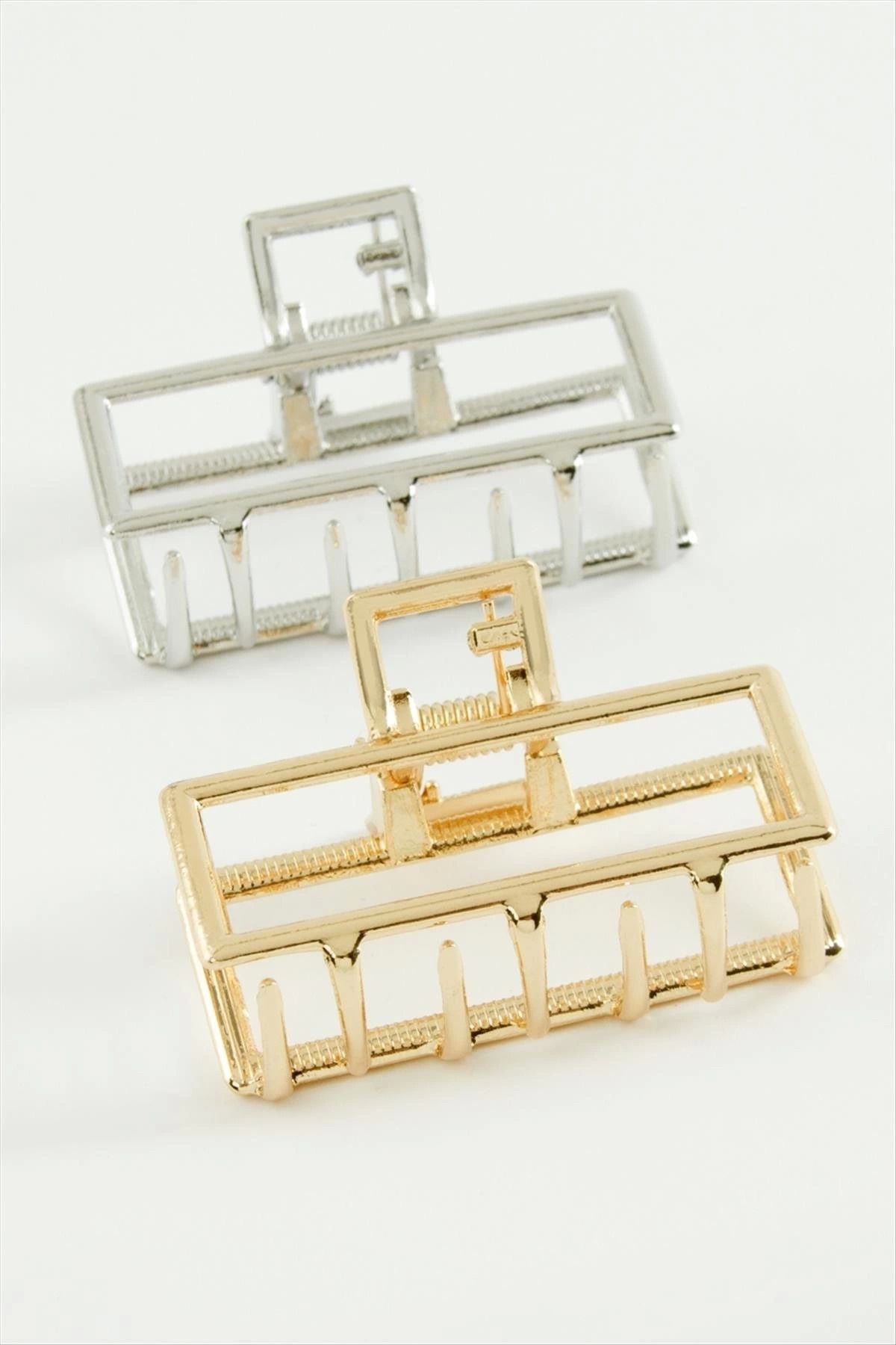 ÖYKÜ VE YİĞİT Dikdörtgen Metal Mandal Toka 4 cm