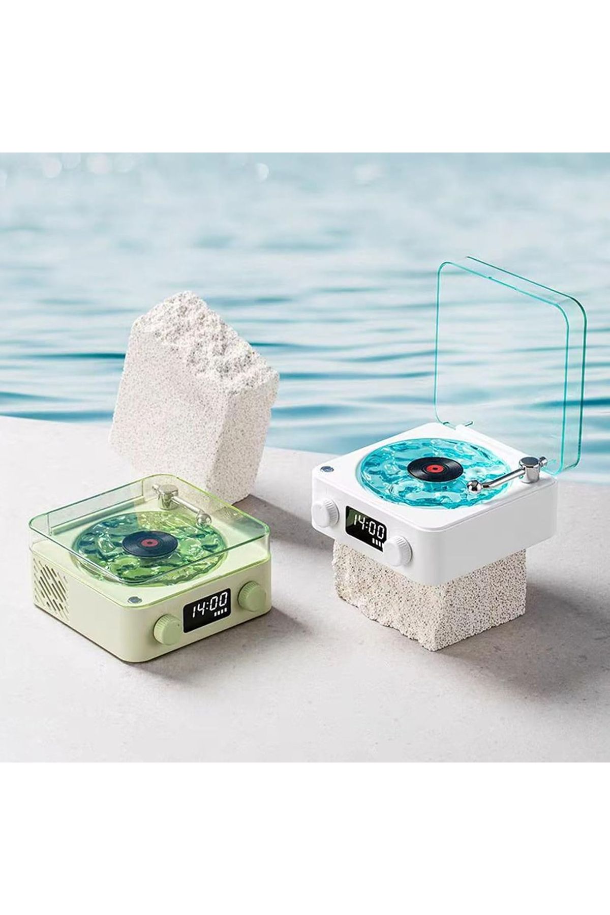 Ozmik Nostaljik Plak Çalar Rgb Bluetooth 3d Ses Dalgası Retro Müzik Plak Çalar