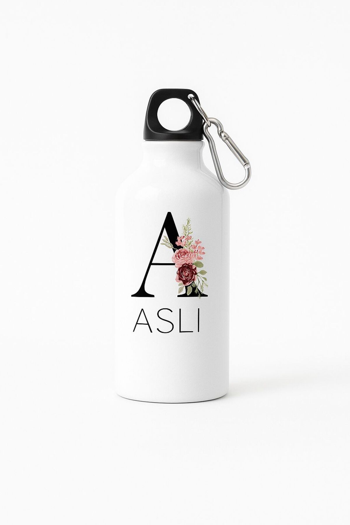 Home 700 ml Kancalı Beyaz Kişiye Özel İsim Matara - Şişe - Suluk -Termos - 12 Saat Soğuk