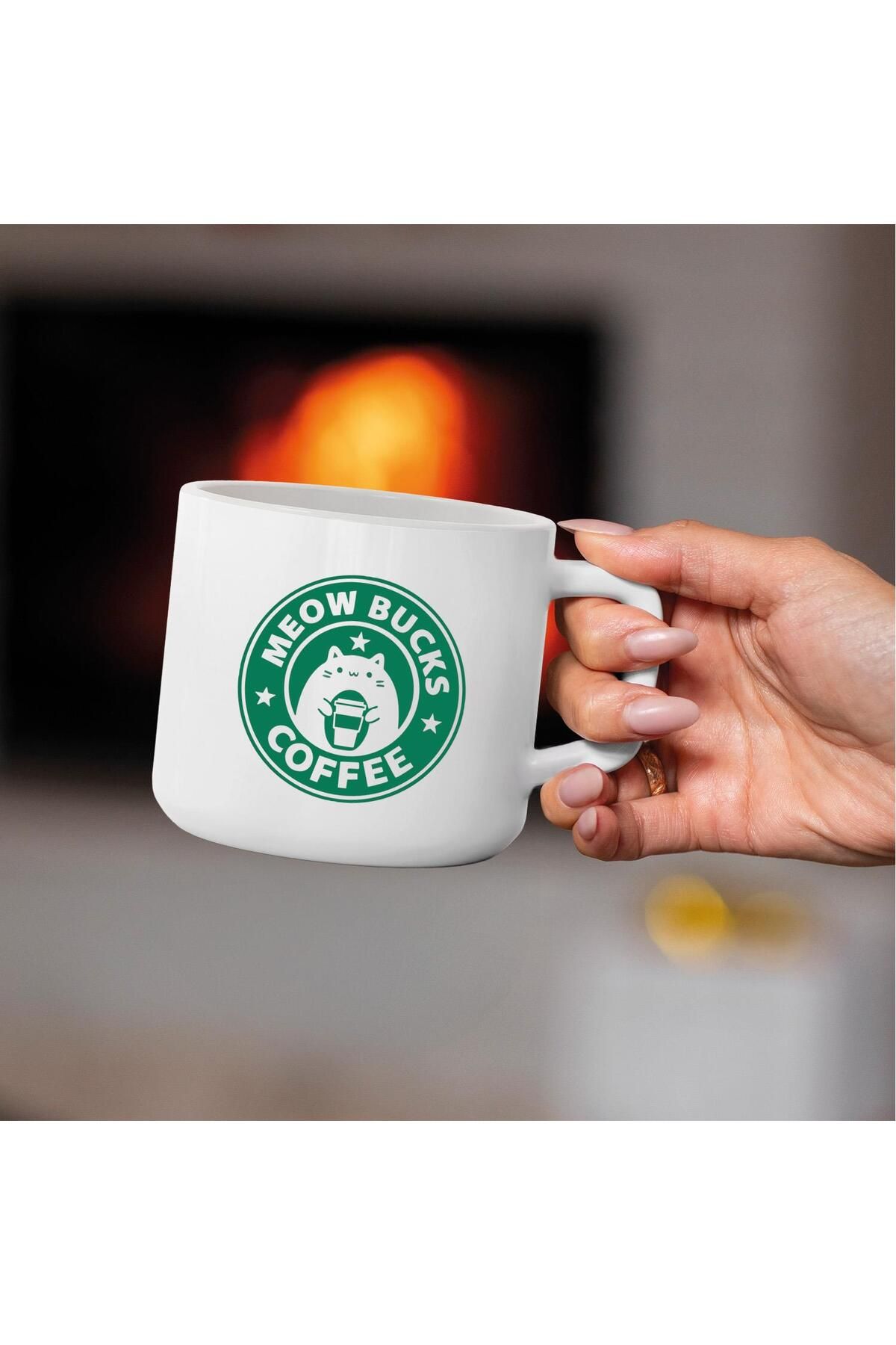 Viyens Meow Bucks Coffee Tasarımlı Kupa 7,5cm
