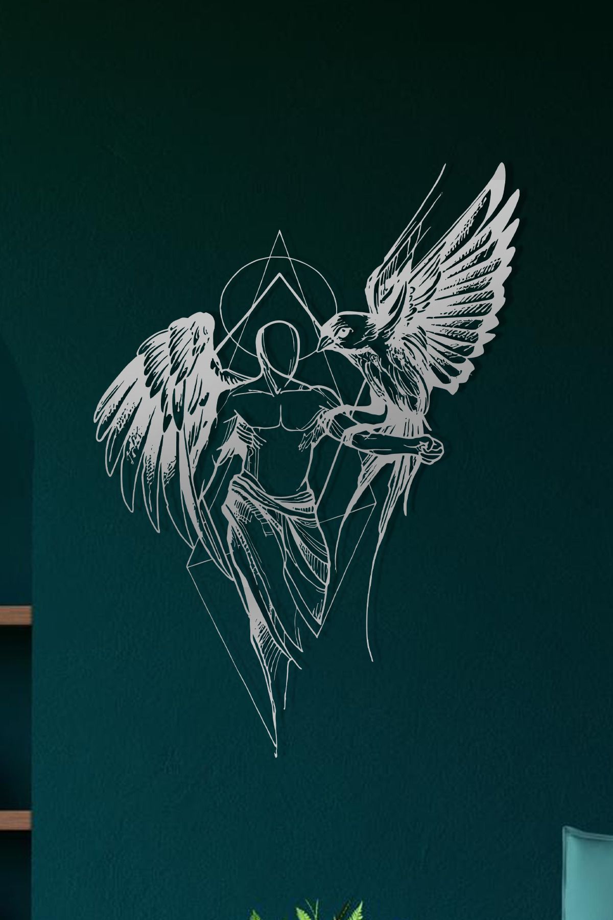 cncrafft Unicorn Adam Metal Tablo – Sanatsal Figür Duvar Dekoru