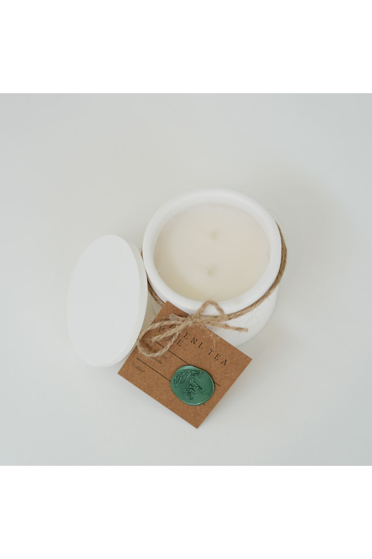 Sereni Tea Vibe Kahve Kokulu %100 Doğal Soya Mumu, Beton Kalıp, 174 gr