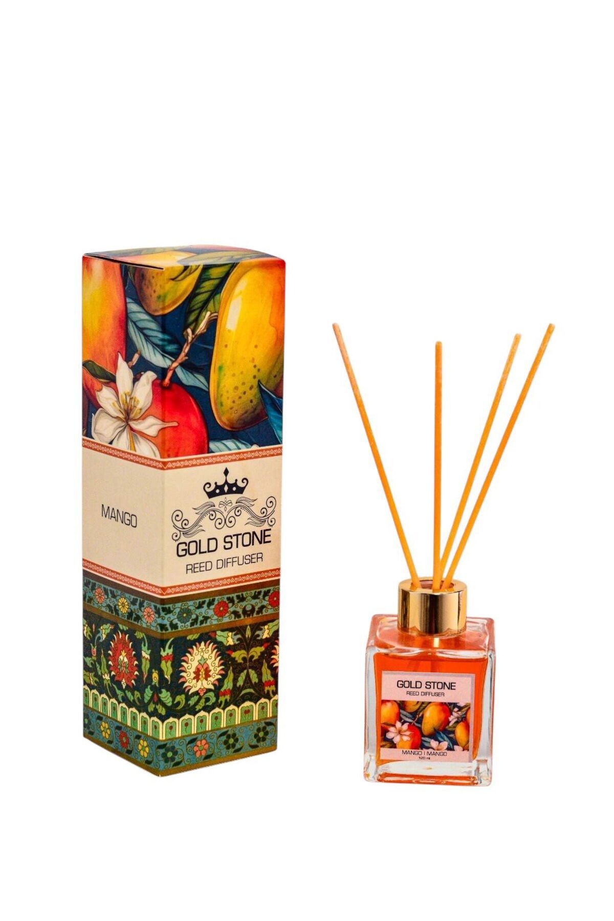 DECORA CASA HOME COLLECTİON Mango Bambu Çubuklu Oda Kukusu Uçucu Yağ Read Diffuser Banyo Yatak Odası Mutfak Ferah Koku 120ML
