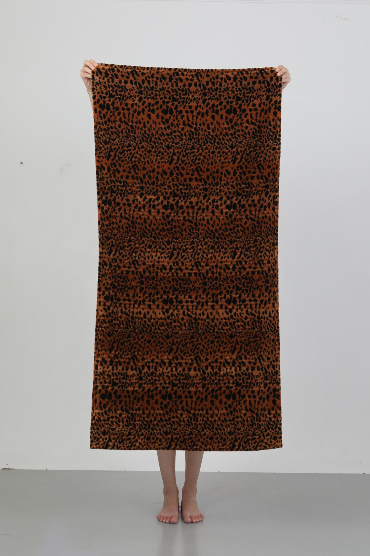 Homelover %100 Pamuk Leopar Desenli Yüksek Kalite Plaj Havlusu - Leopar Banyo Havlusu - 75cm - 150cm