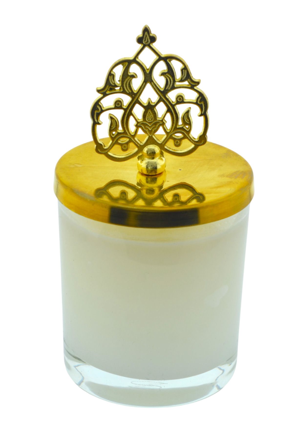 Elioure Şeffaf Cam Kubbeli Mum, Kokusuz, Sarı, 14x6cm, Dekoratif Aydınlatma