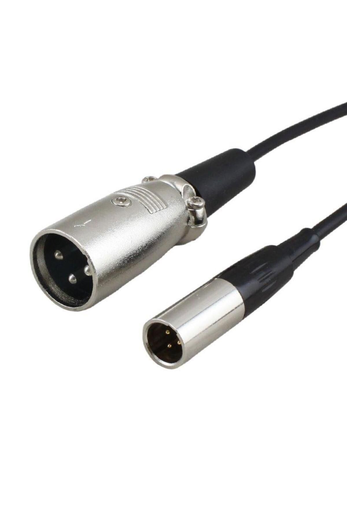 Mykablo 3 Pin Mini XLR Erkek to 3 Pin XLR Erkek Kablo 50 cm