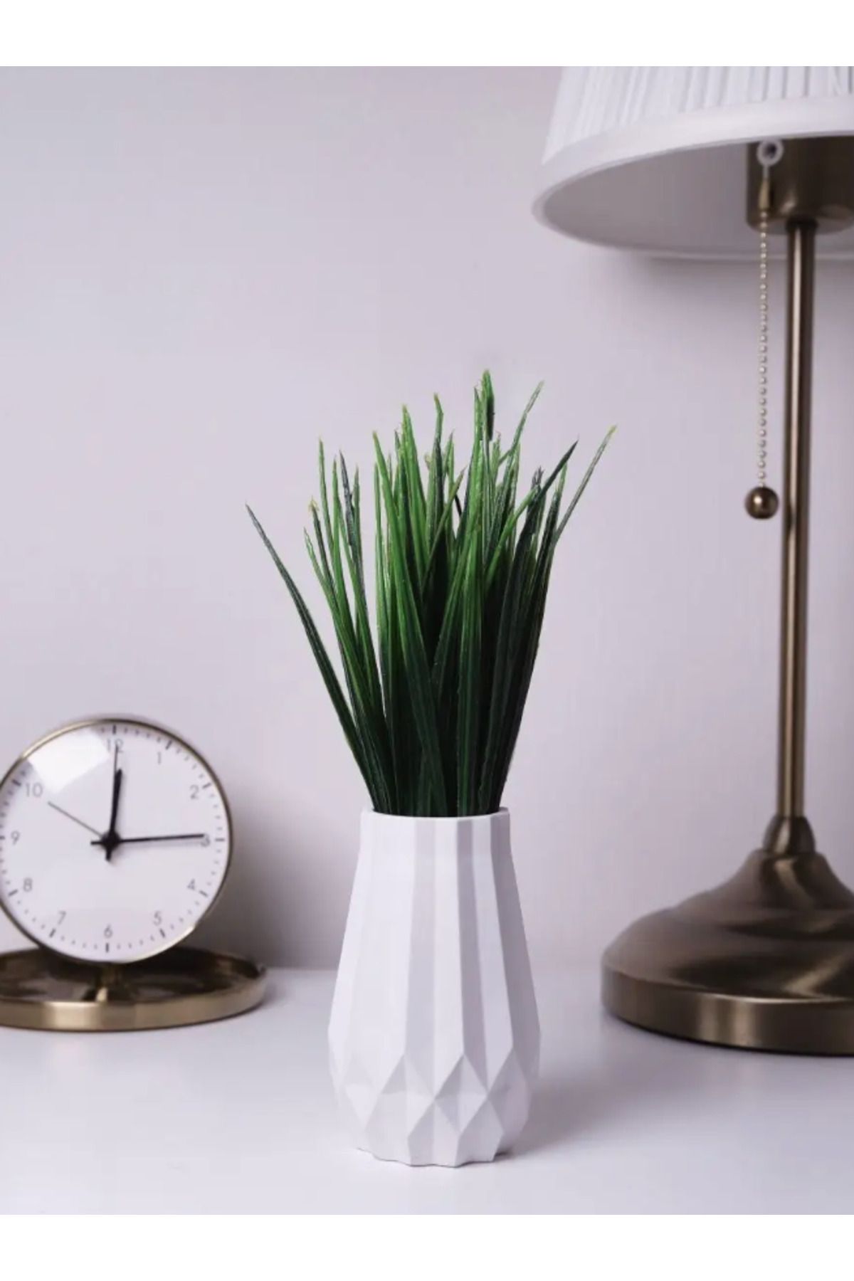Elioure Modern geometrik beyaz vazo, şık ve minimalist dekorasyon için mükemmel seçim