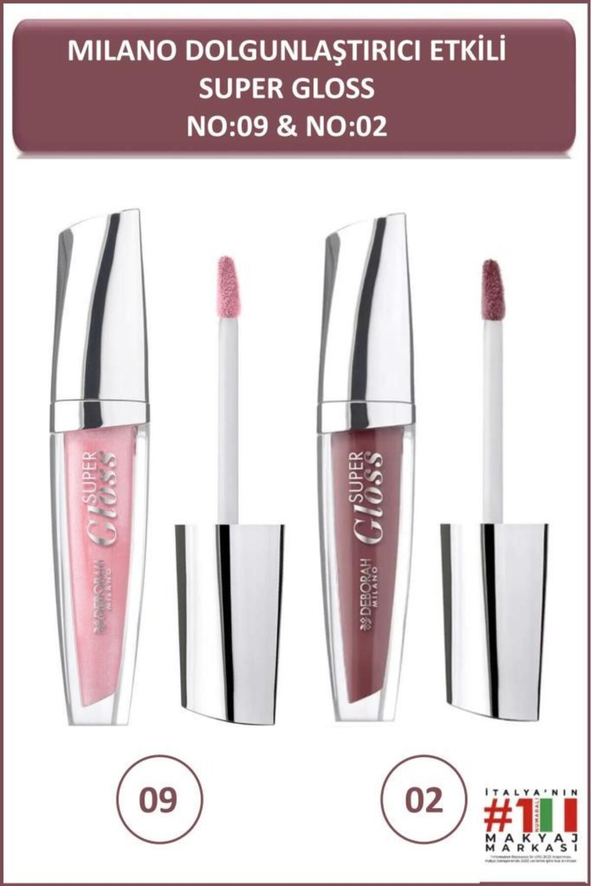 Deborah Mılano Dolgunlaştırıcı Etkili Super Gloss No:09 & No:02