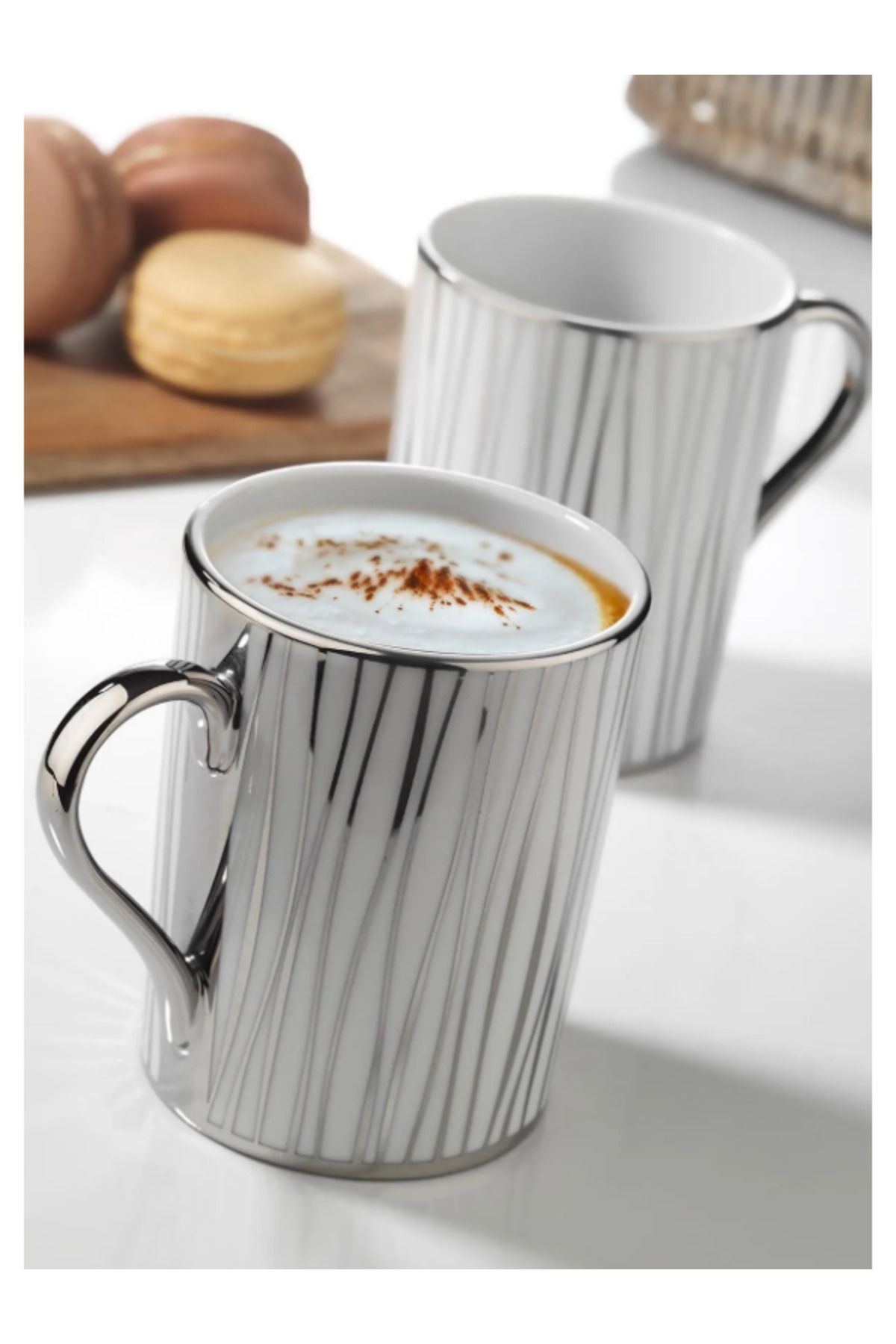 Kütahya Forest Mug Bardak Kupa Platin 4'lü Fincan
