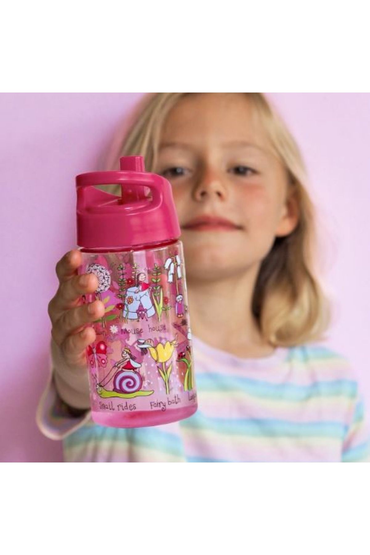 Tyrrell Katz-Water Bottle with Straw and Handle 400ml // Secret Garden 3