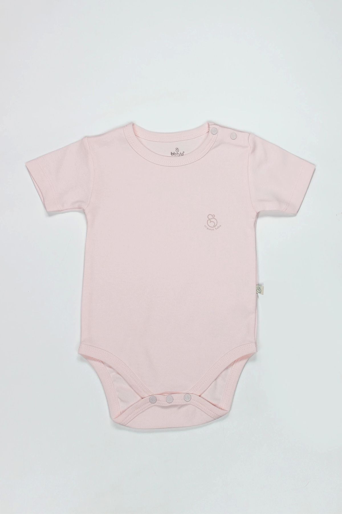 Akm Life Organik Natural Basic Style Yarım Kol Body Bs17103 Pembe