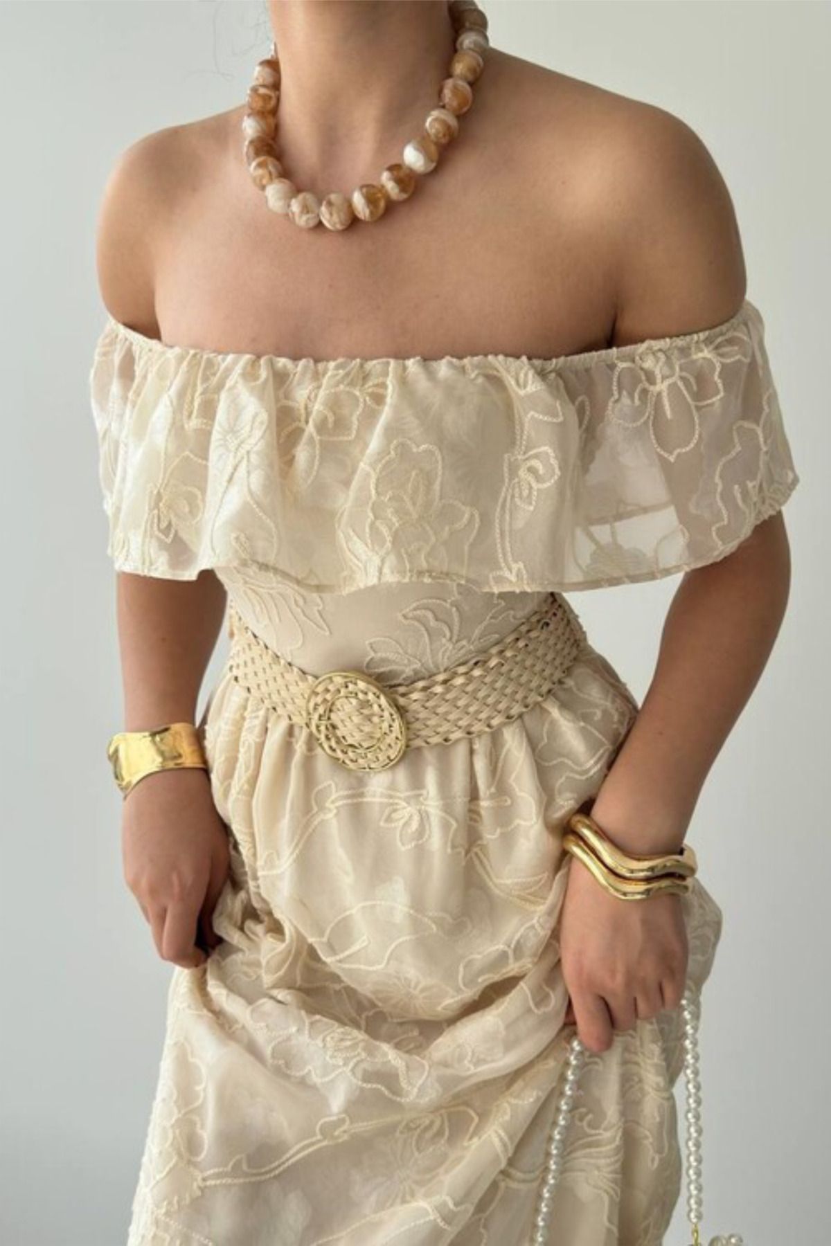 lika boutique Reget Kemerli Elbise