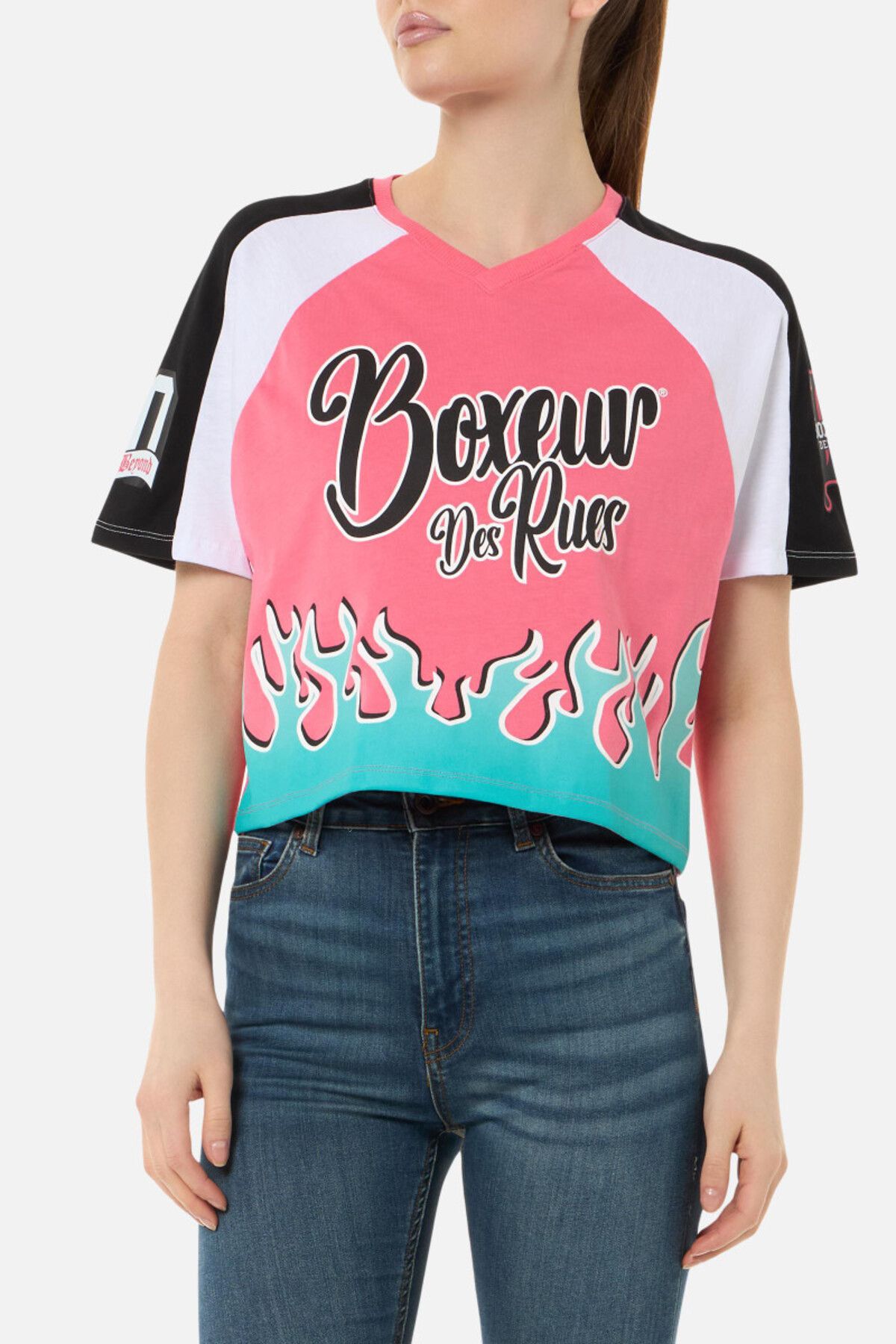 Boxeur Des Rues American Football T-Shirt Fuxia