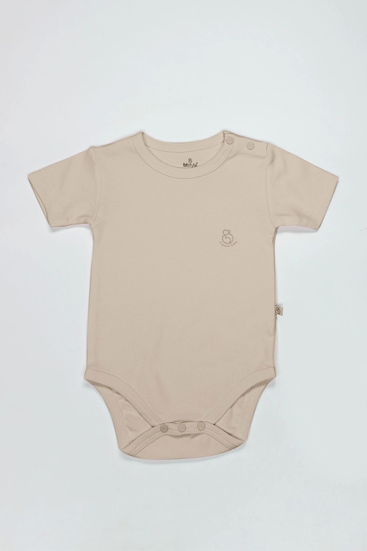 Akm Life Organik Natural Basic Style Yarım Kol Body Bs17103 Bej