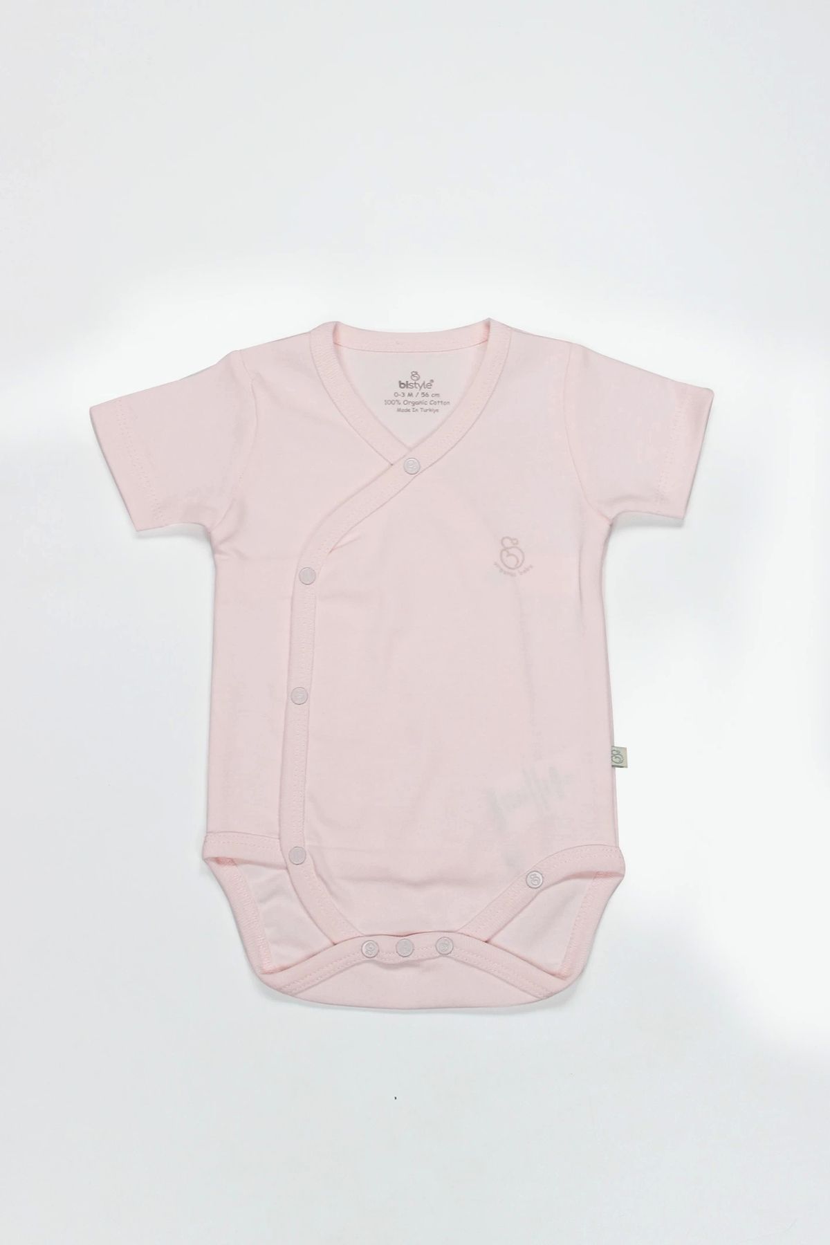 Akm Life Organik Natural Basic Style Kruvaze Yarım Kol Body Bs17101 Pembe