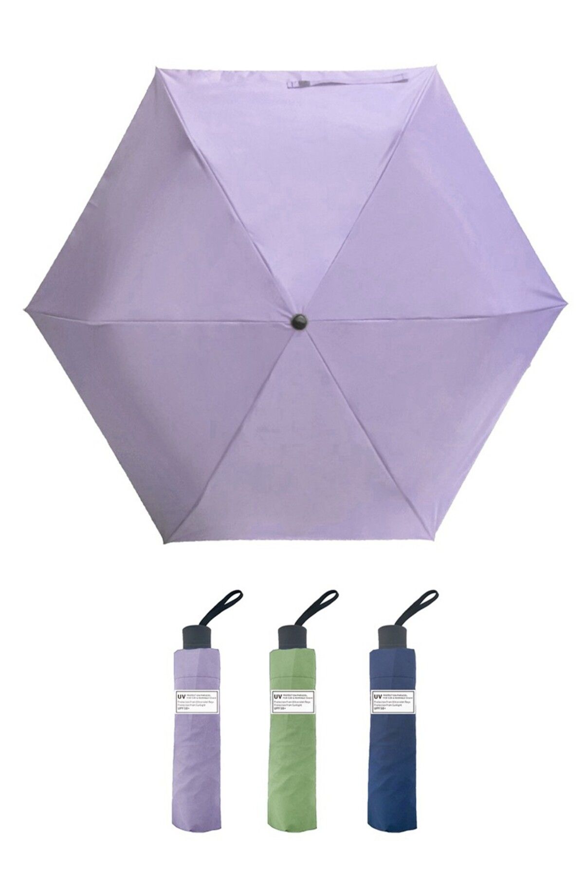 Miniso Klasik Düz Renk Güneş Şemsiyesi (Mor) - UV50