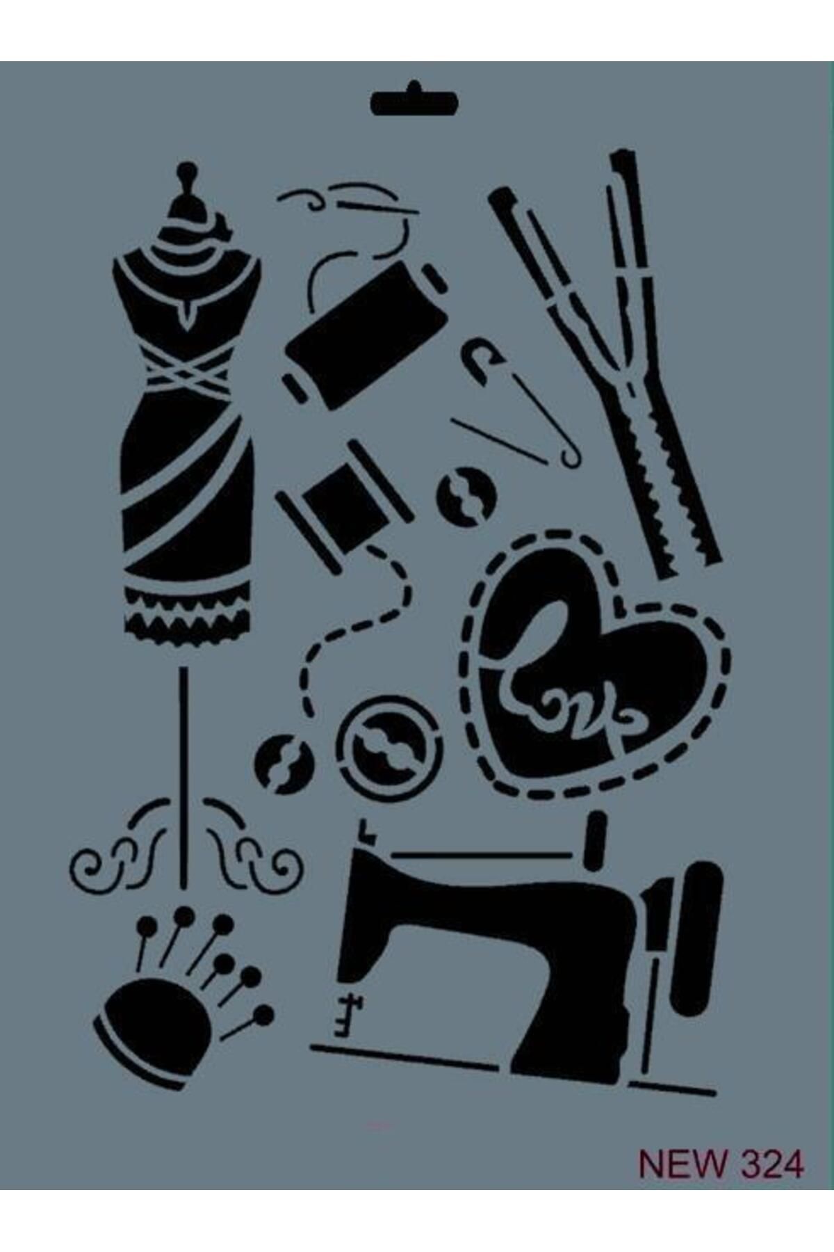 Modafiks Rich New Seri N-324 Stencil 35x25 cm