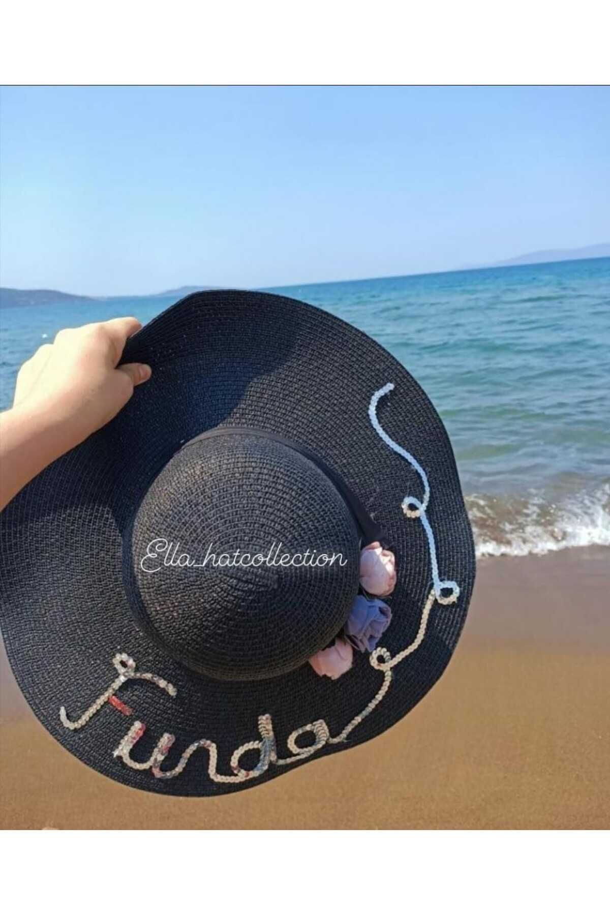 Ella Hat-Craft İsme Özel Yazlık Hasır Şapka-Kişiselleştirilebilir Hasır Şapka