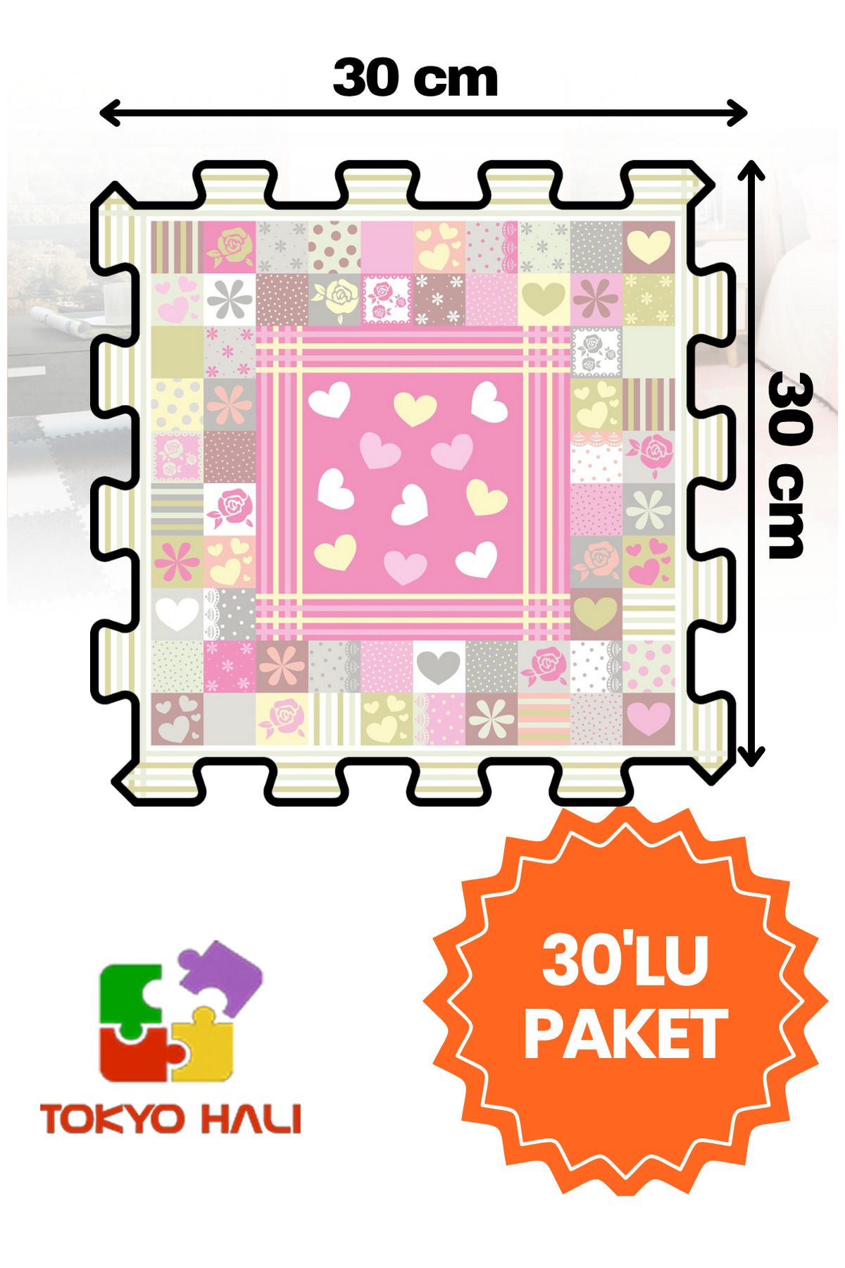 Tokyo Halı Puzzle Halı, Kendi Tasarımını Oluştur, Yapboz Halı, Peluş Halı