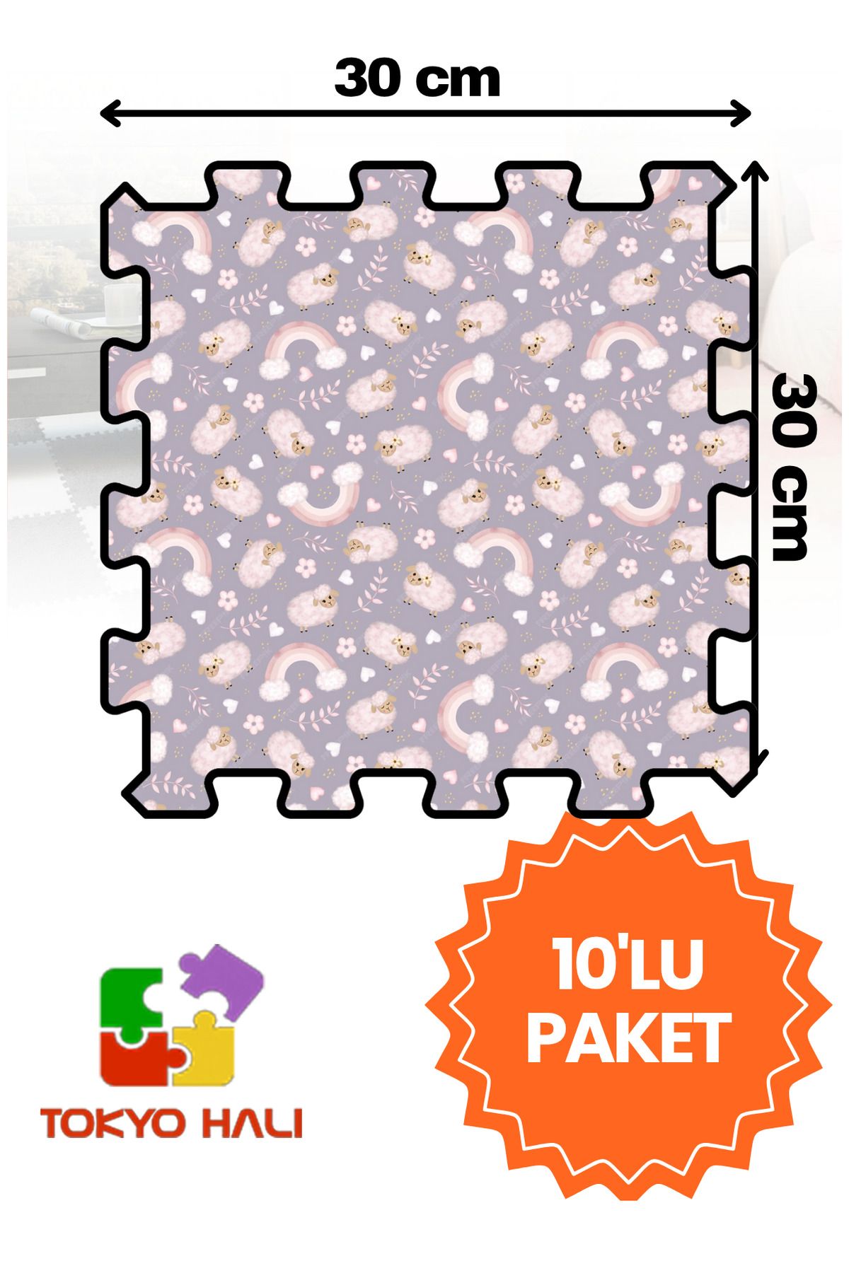 Tokyo Halı Puzzle Halı, Kendi Tasarımını Oluştur, Yapboz Halı, Peluş Halı
