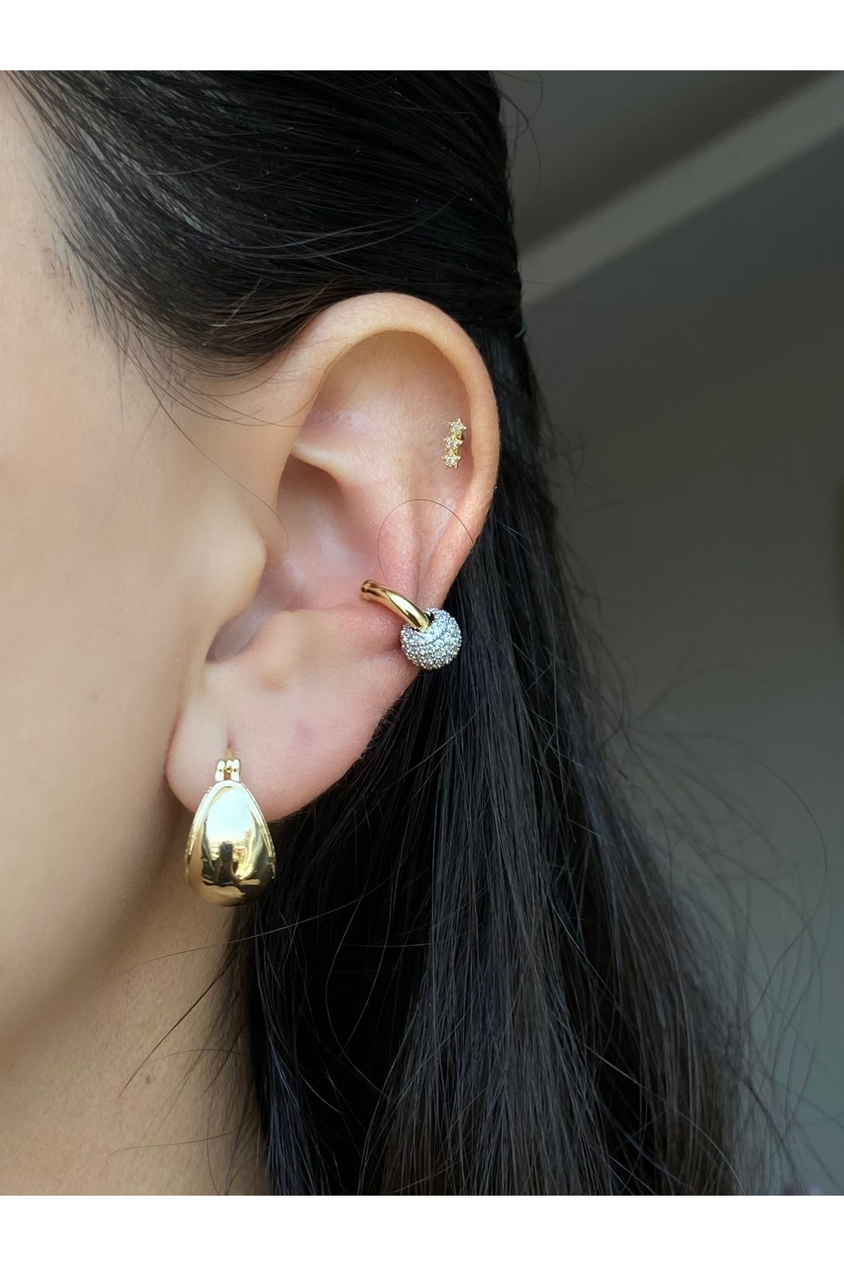 LEMARİZ COLLECTİON Taşlı Earcuff
