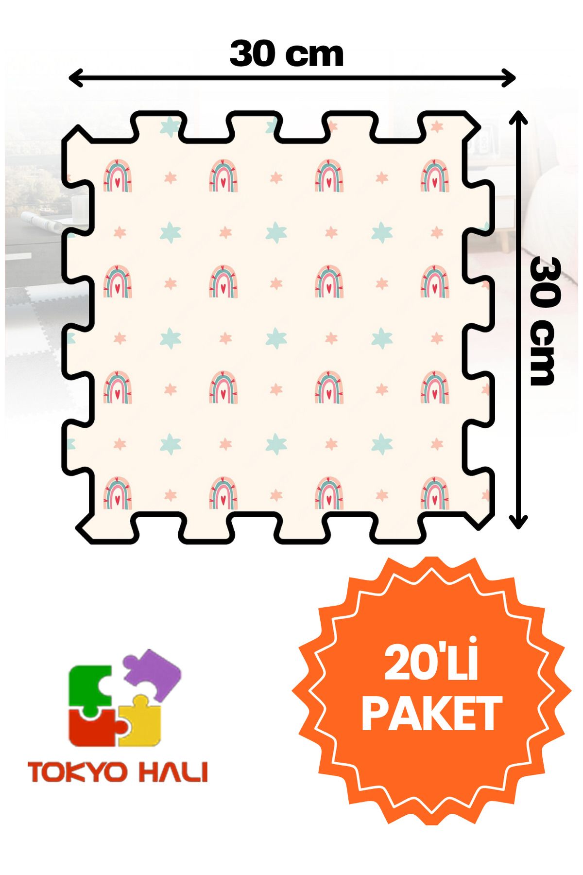 Tokyo Halı Puzzle Halı, Kendi Tasarımını Oluştur, Yapboz Halı, Peluş Halı