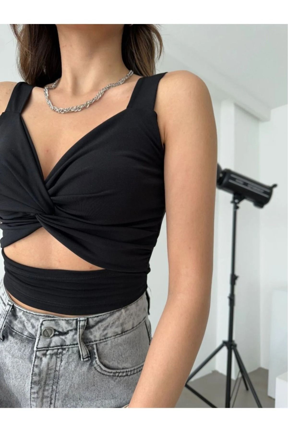 Lacesta Sandy Kumaş Askılı Bluz