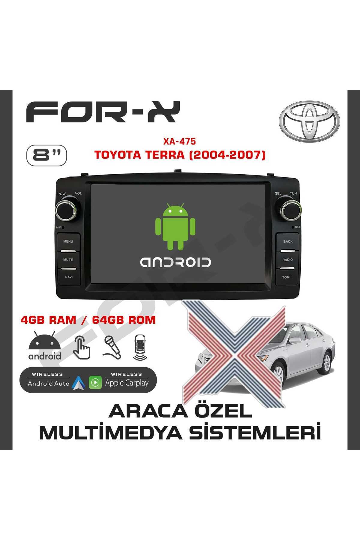 For-X TOYOTA COROLLA uyumlu TERRA SOL ANDROİD CARPLAY MULTİMEDYA 4/64