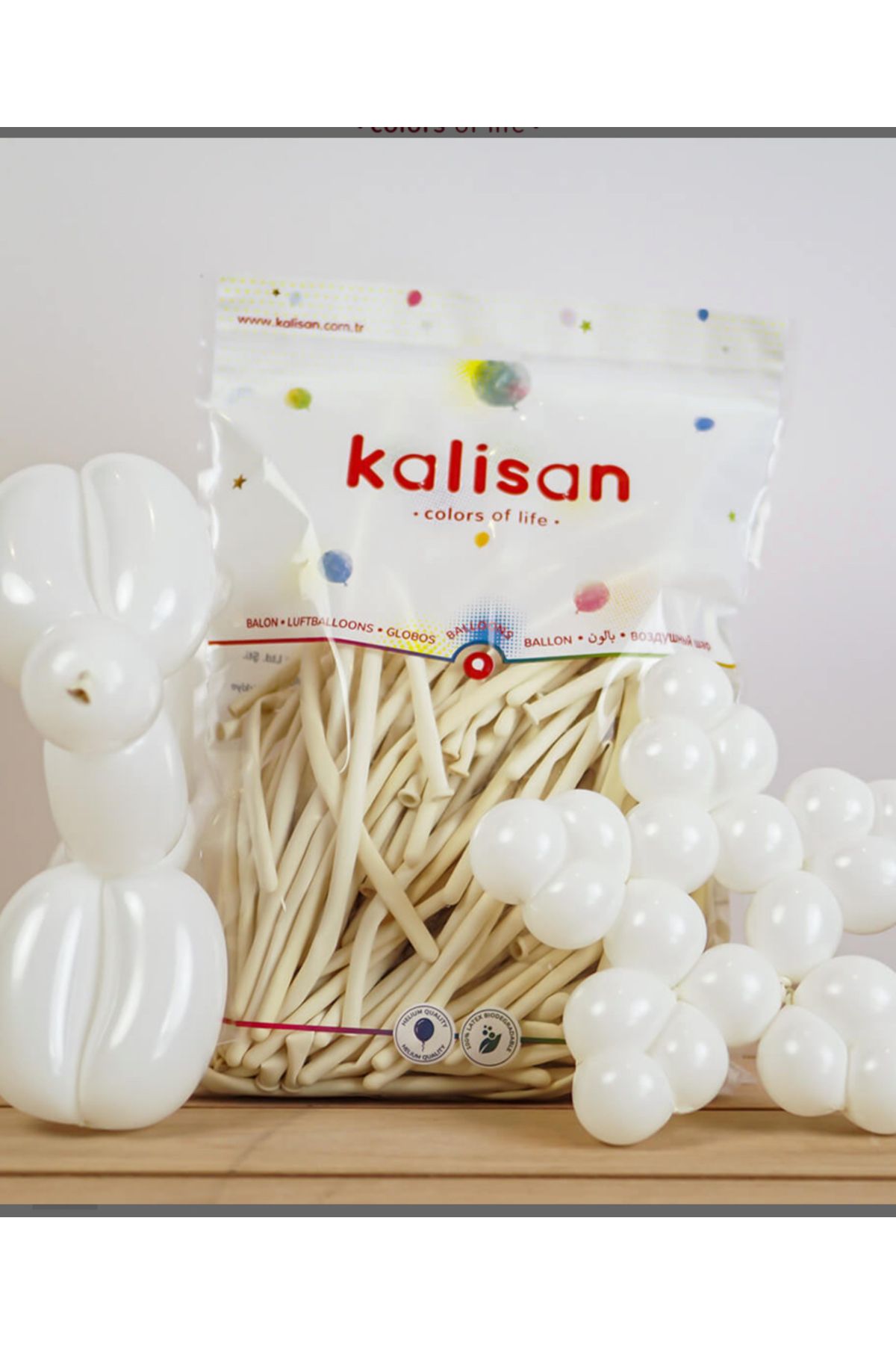 Çemrek Süs Parti Kalisan Sosis Balon Düz Renk 100 lü