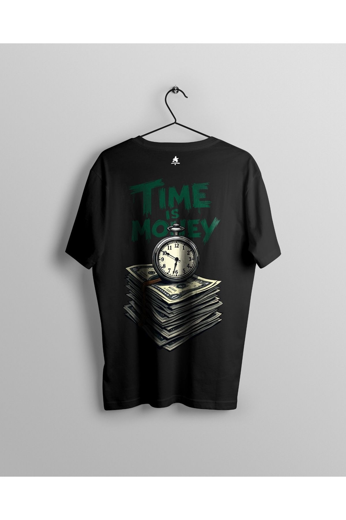 Ct Erkek Oversize Baskılı T-Shirt - Money is Time